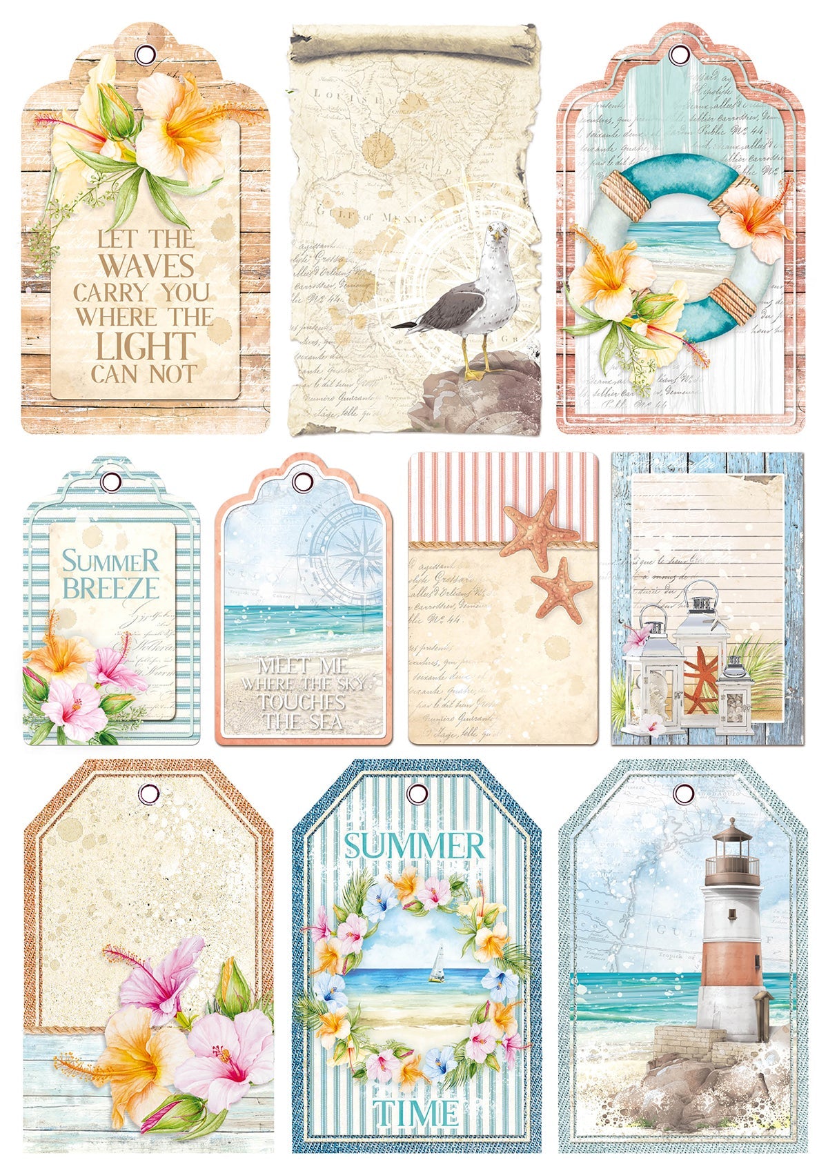 Ciao Bella Summer Breeze Creative Pad A4 9/Pkg