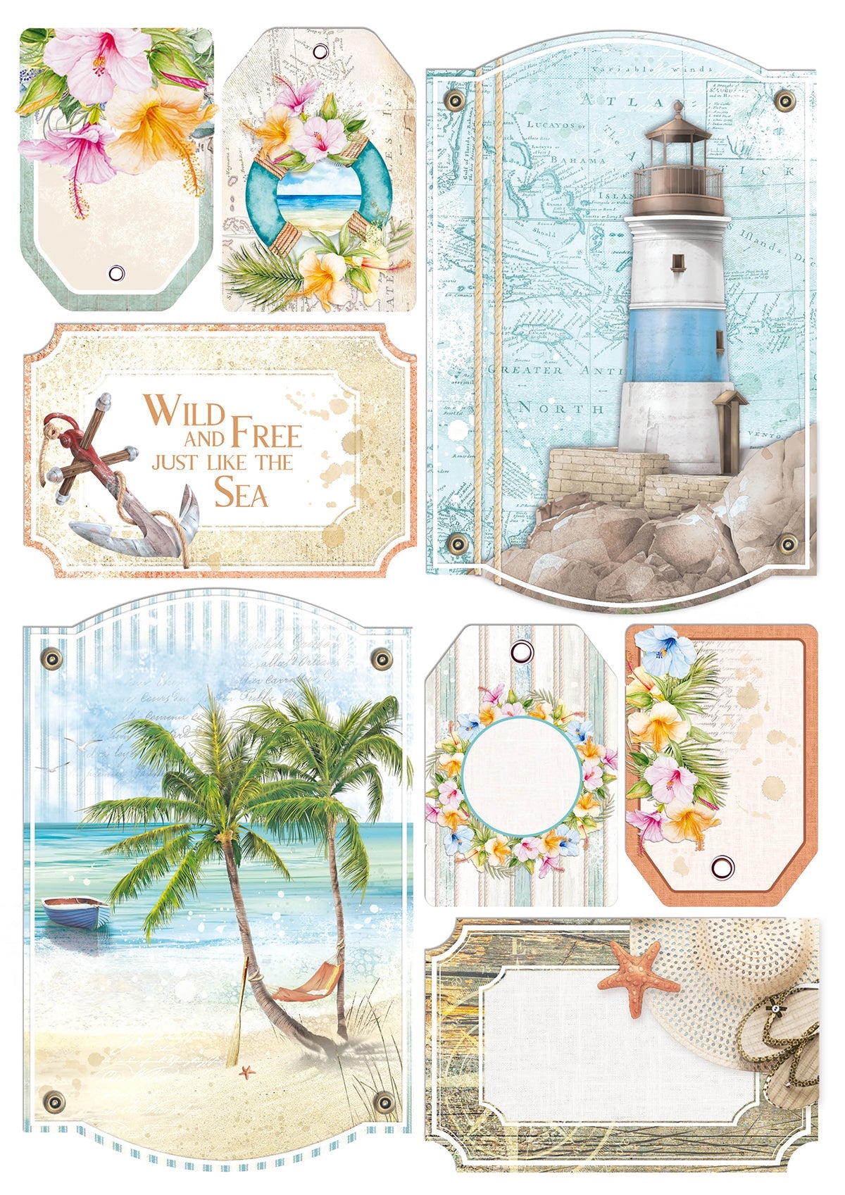 Ciao Bella Summer Breeze Creative Pad A4 9/Pkg