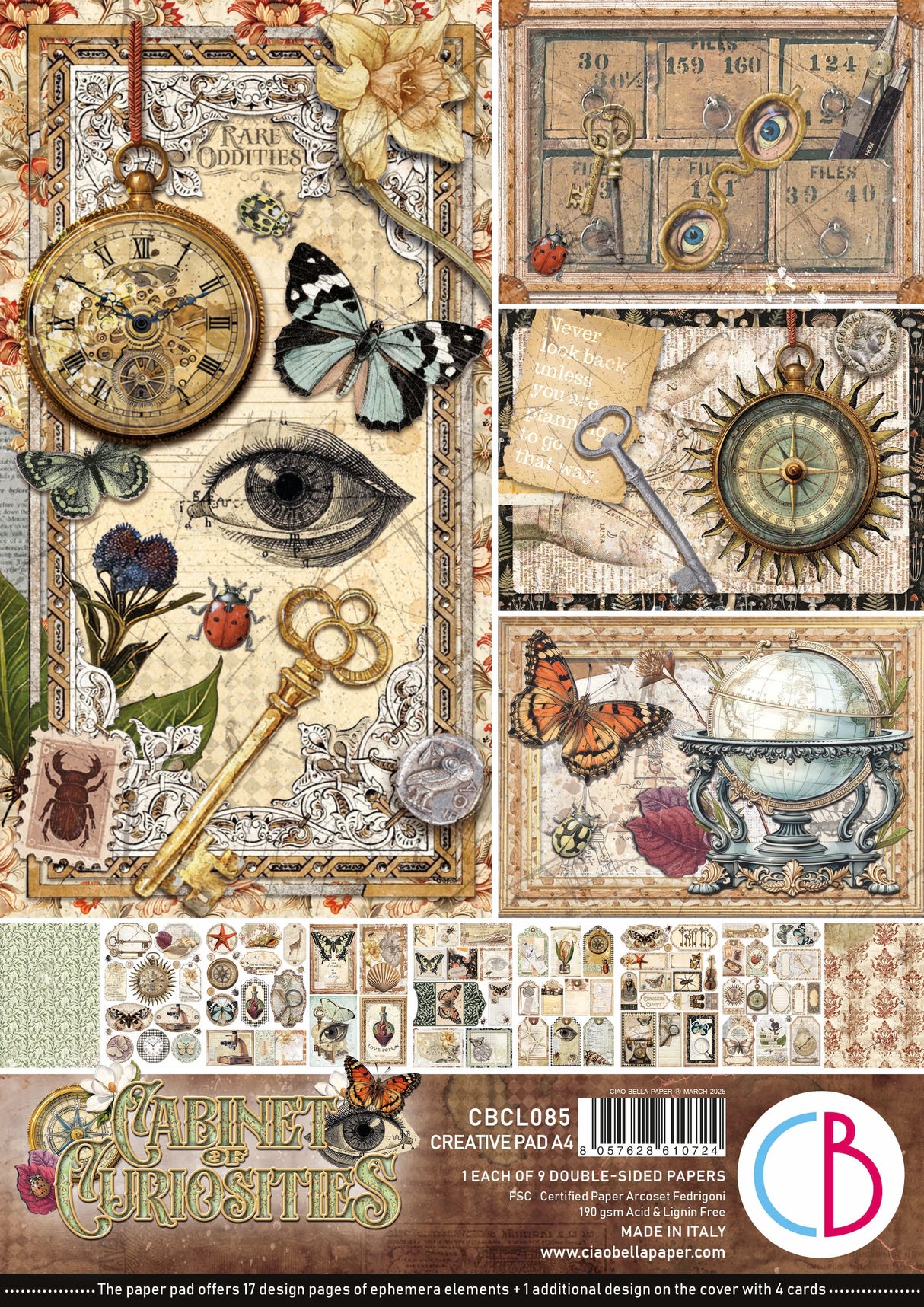 Cabinet Of Curiosities Creative Pad A4 9/Pkg