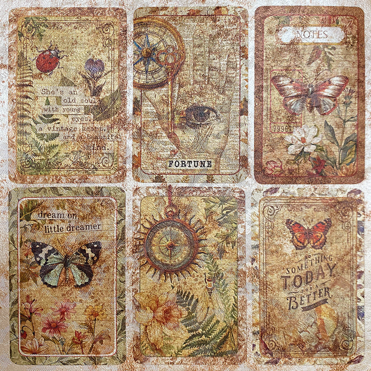 Deluxe Cabinet Of Curiosities Paper Pearl-Copper 6"x6" 5/Pkg