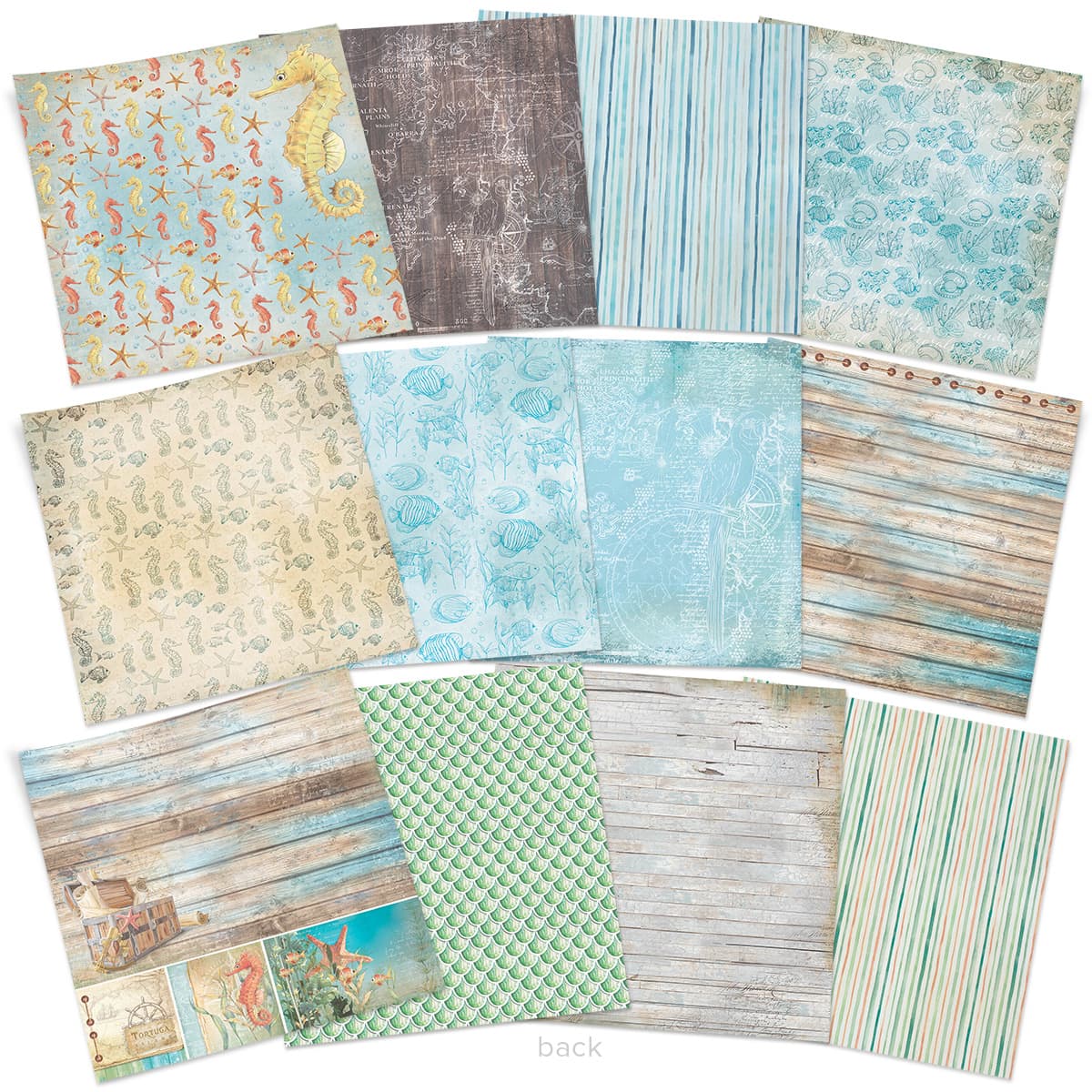 Ciao Bella Underwater Love Paper Pad 8"x8" 12/Pkg