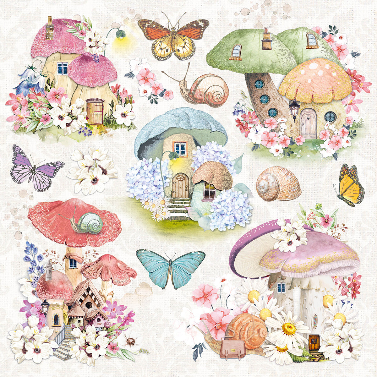 Ciao Bella Enchanted Land Paper Pad 12"x12" 12/Pkg