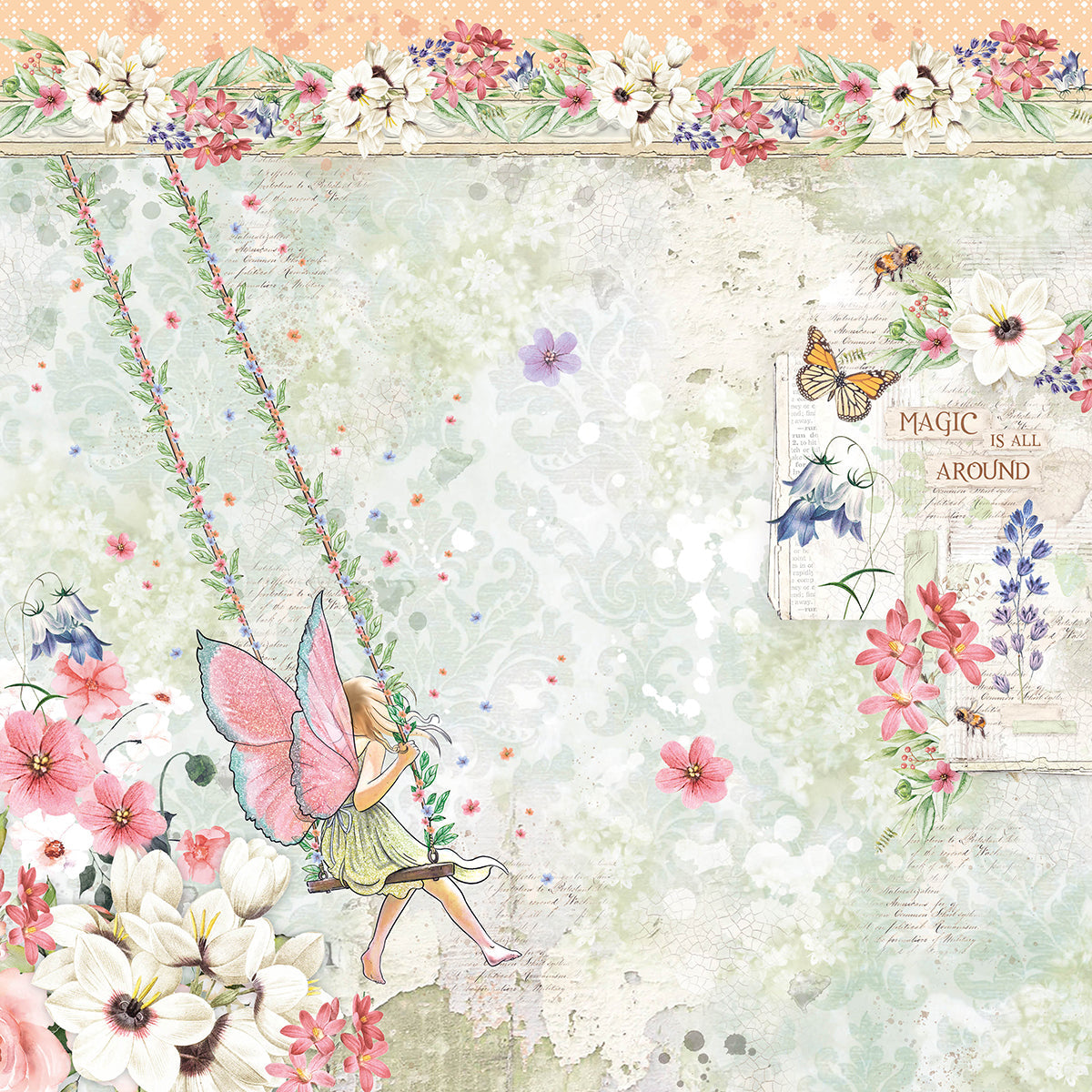 Ciao Bella Enchanted Land Paper Pad 12"x12" 12/Pkg