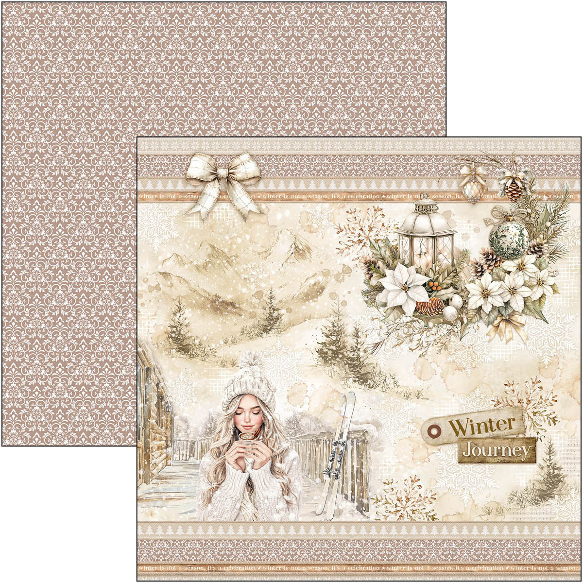 Winter Season Paper Pad 12"x12" 12/Pkg