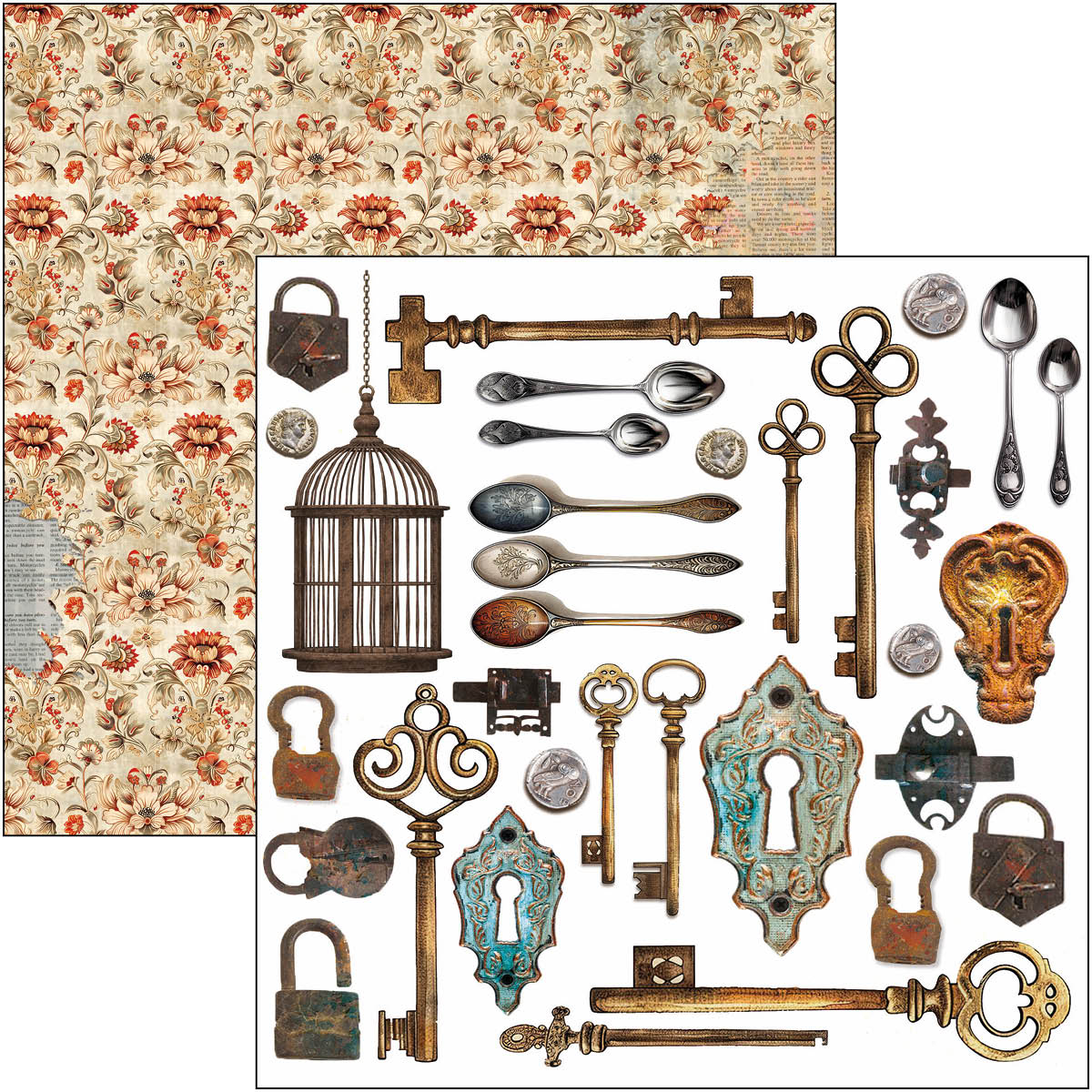 Cabinet Of Curiosities Fussy Cut Pad 6"x6" 24/Pkg