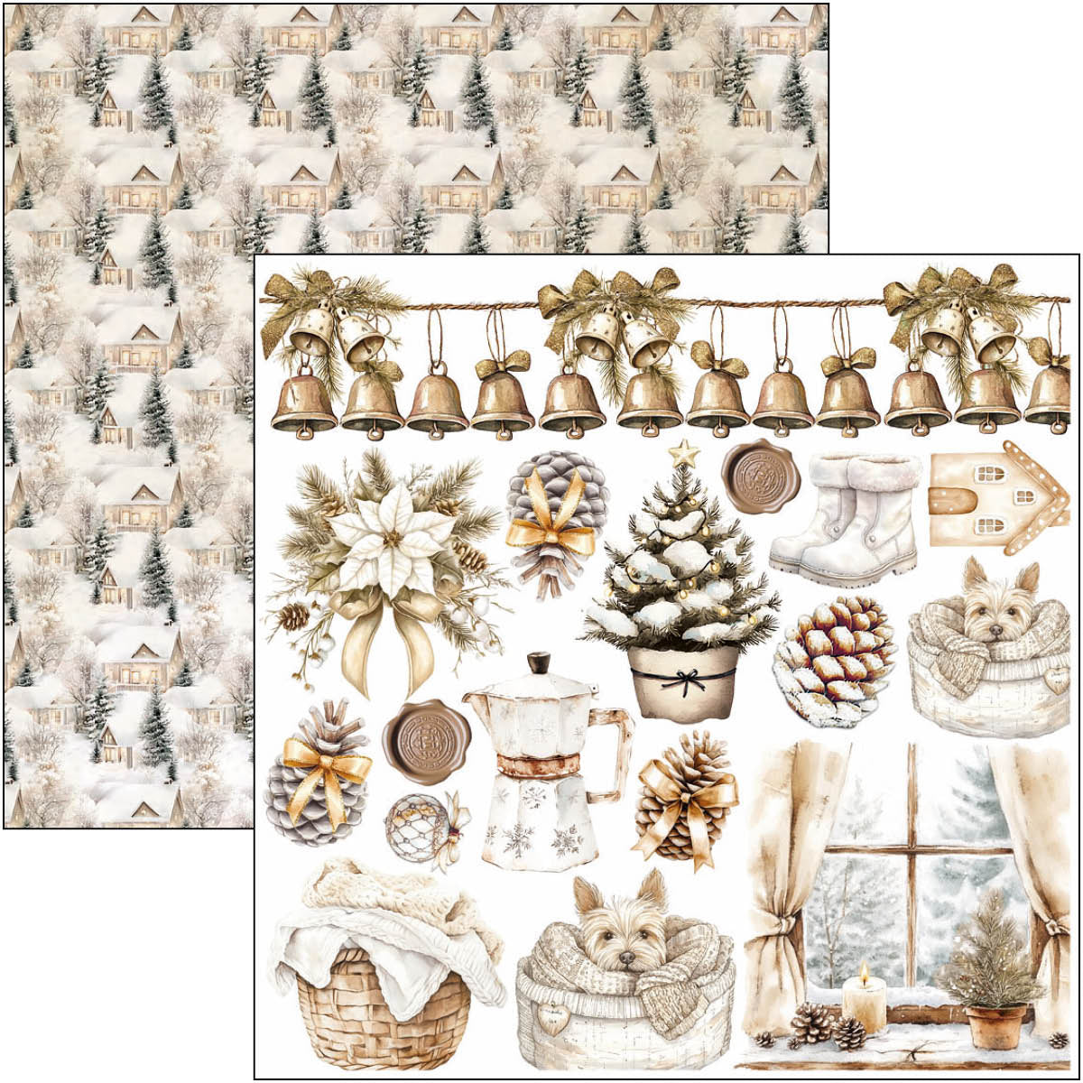 Winter Season Fussy Cut Pad 6"x6" 24/Pkg