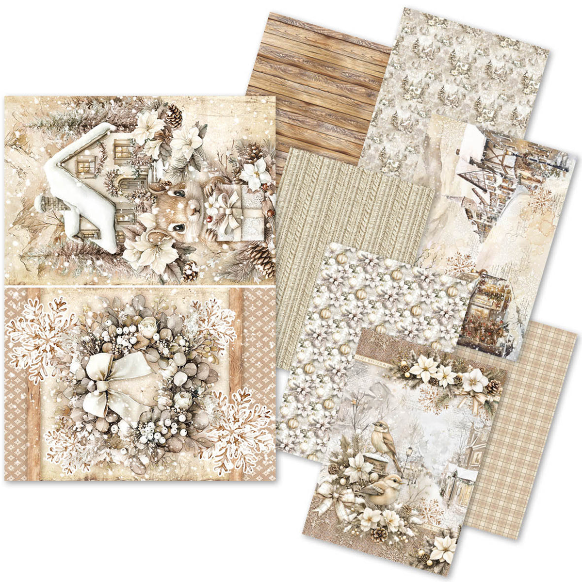 Rice Paper A5 MIXED 8/Pkg Winter Season