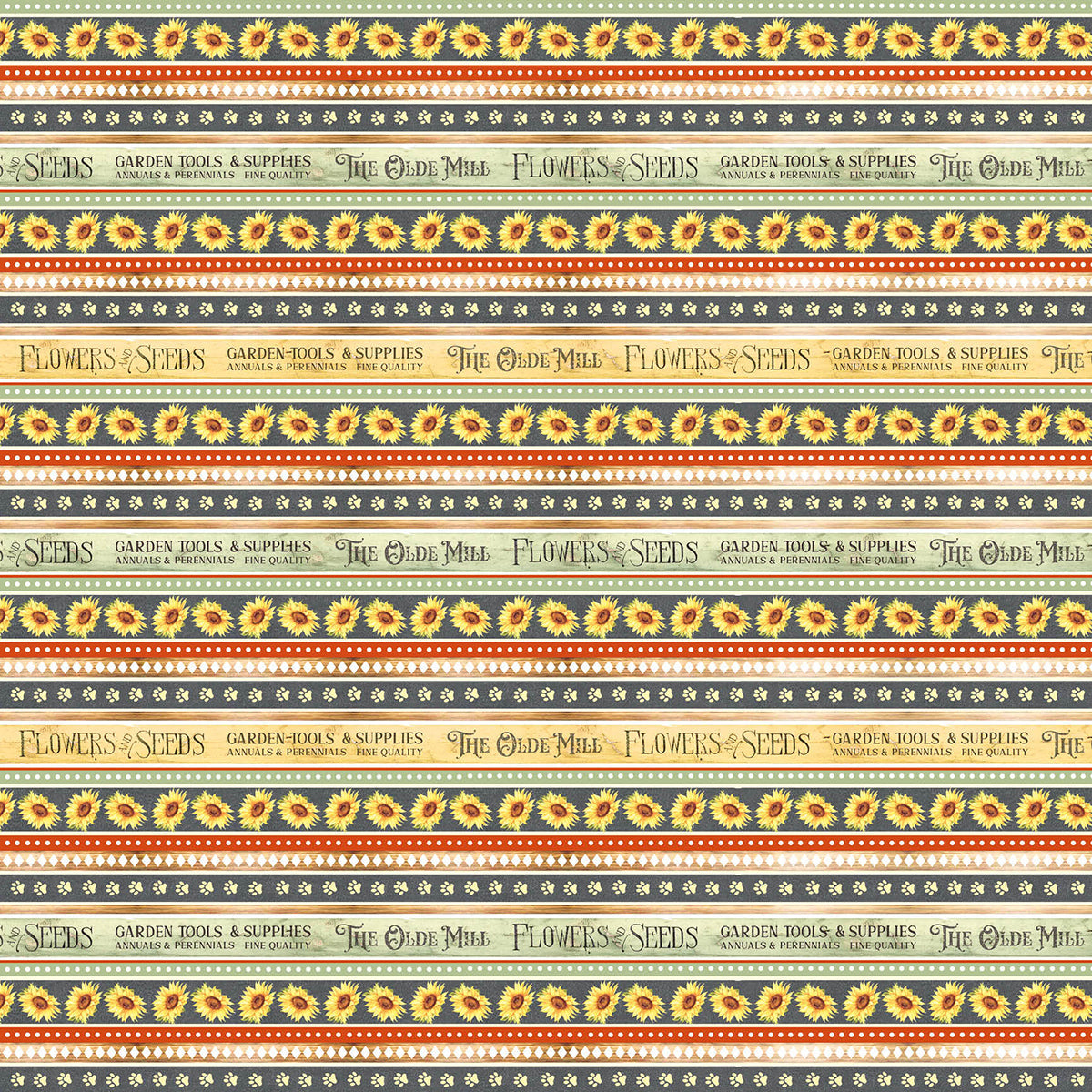 Ciao Bella Farmhouse Garden Patterns Pad 12"x12" 8/Pkg