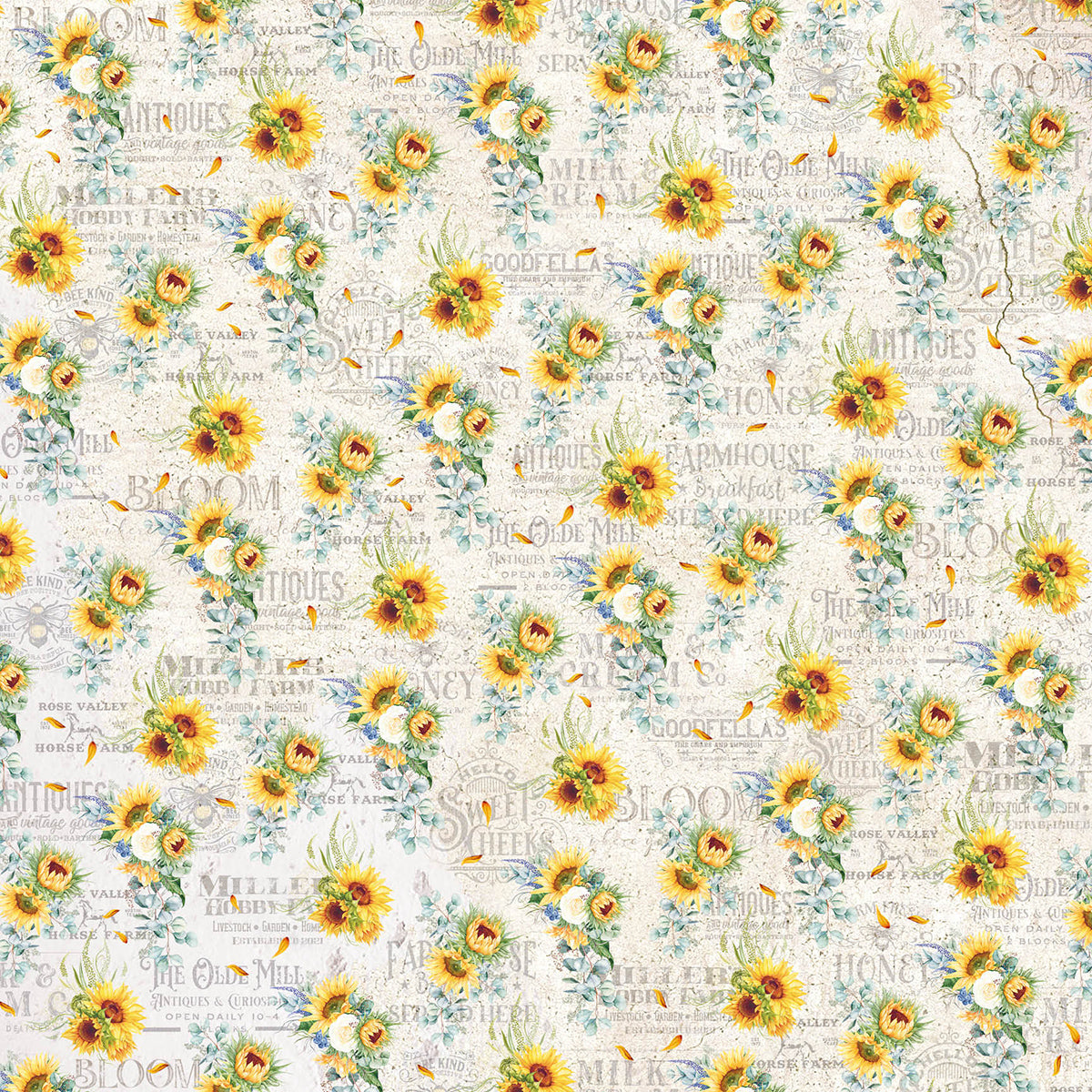 Ciao Bella Farmhouse Garden Patterns Pad 12"x12" 8/Pkg