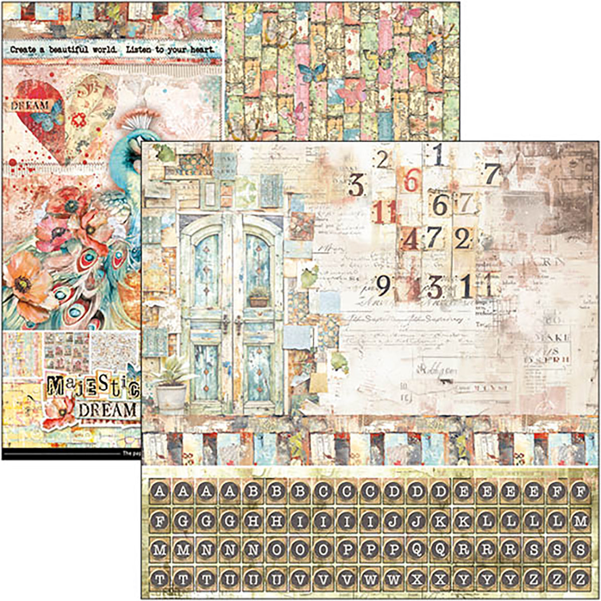 Majestic Dream Patterns Pad 12"x12" 8/Pkg