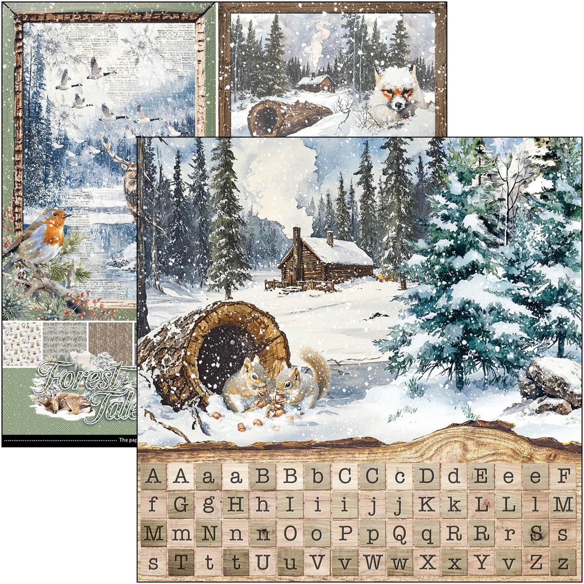 Forest Tales Patterns Pad 12"x12" 8/Pkg