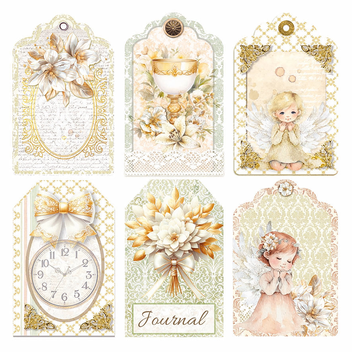 Vellum Blessing Day Fussy Cut 6"x6" 6/Pkg