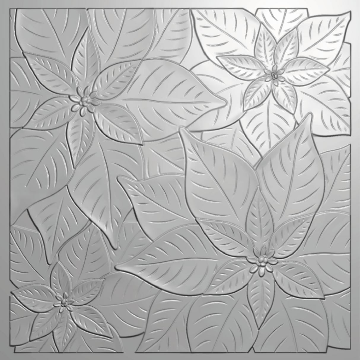 Crafter’s Companion 3D Embossing Folder 5.5”x5.5” - Christmas Poinsettia