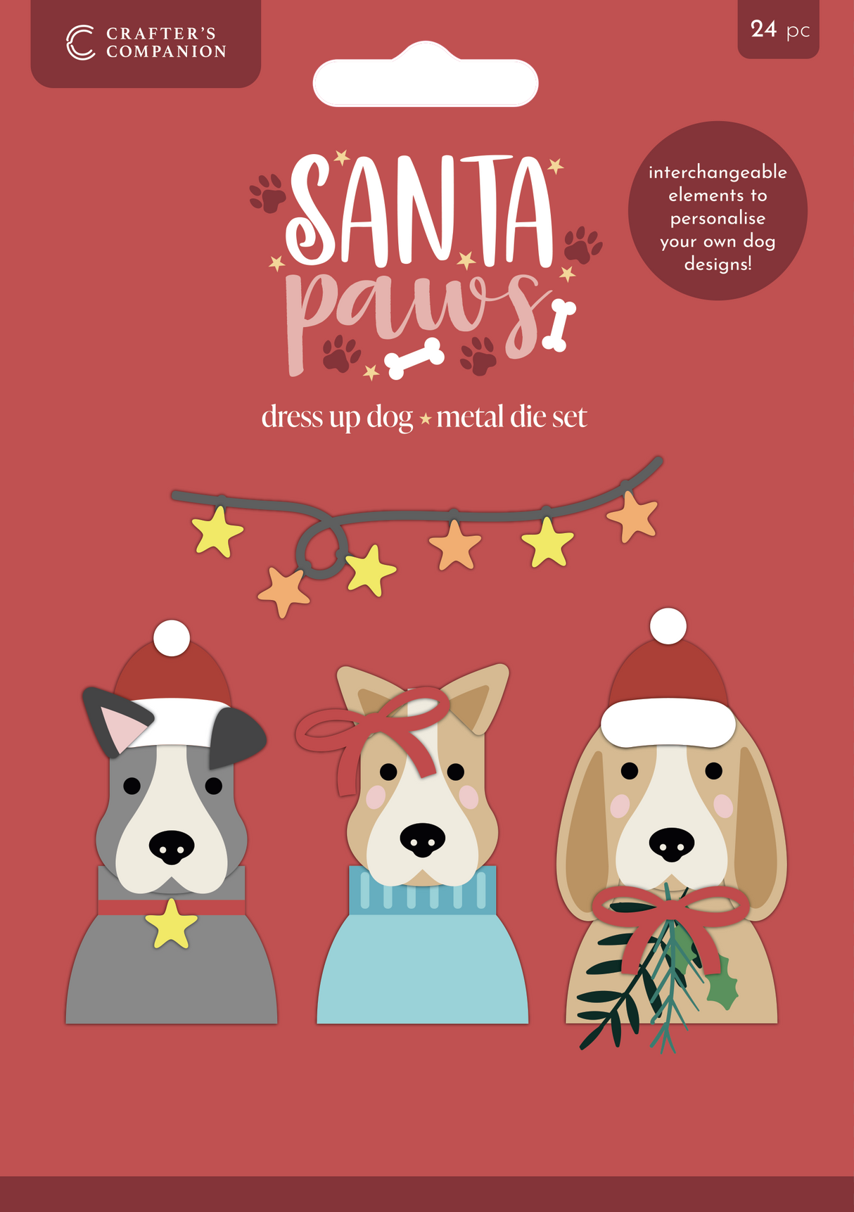 Crafter’s Companion Santa Paws Metal Die - Dress up Dog