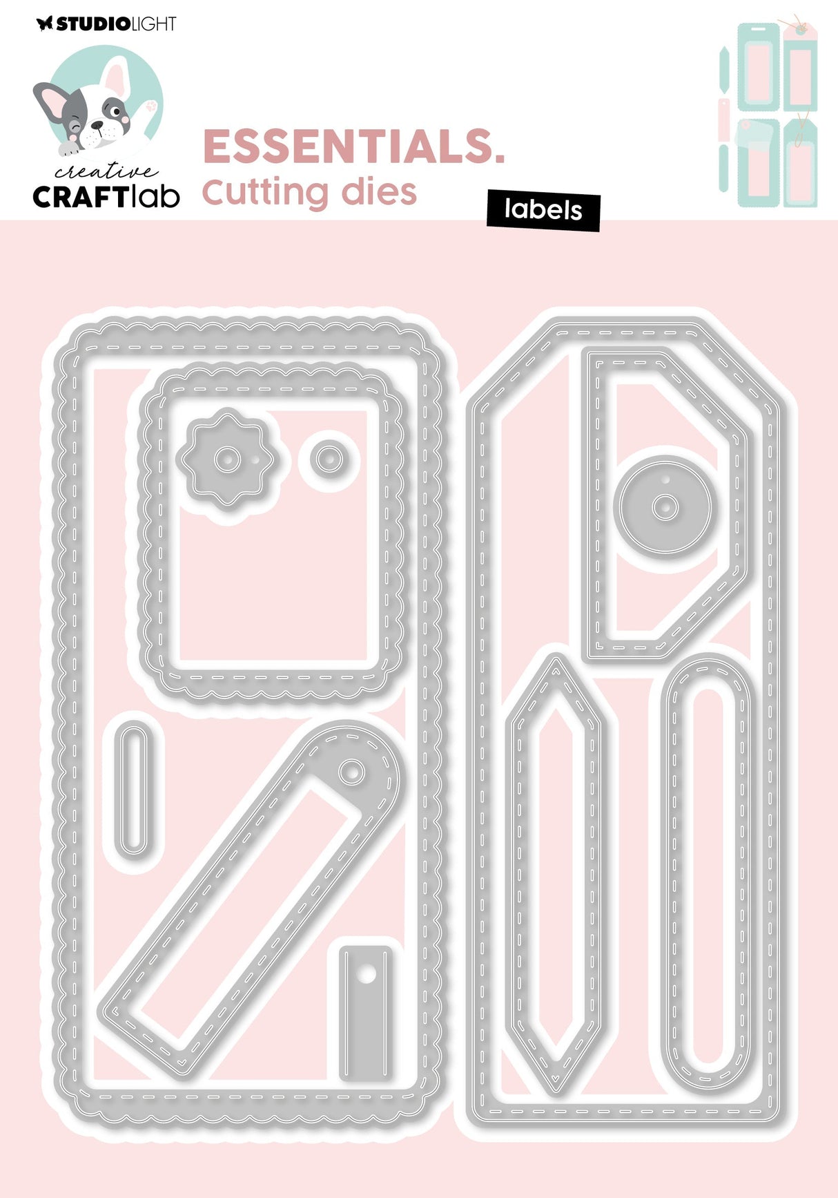 CCL Cutting Die Labels Essentials 12 Pieces