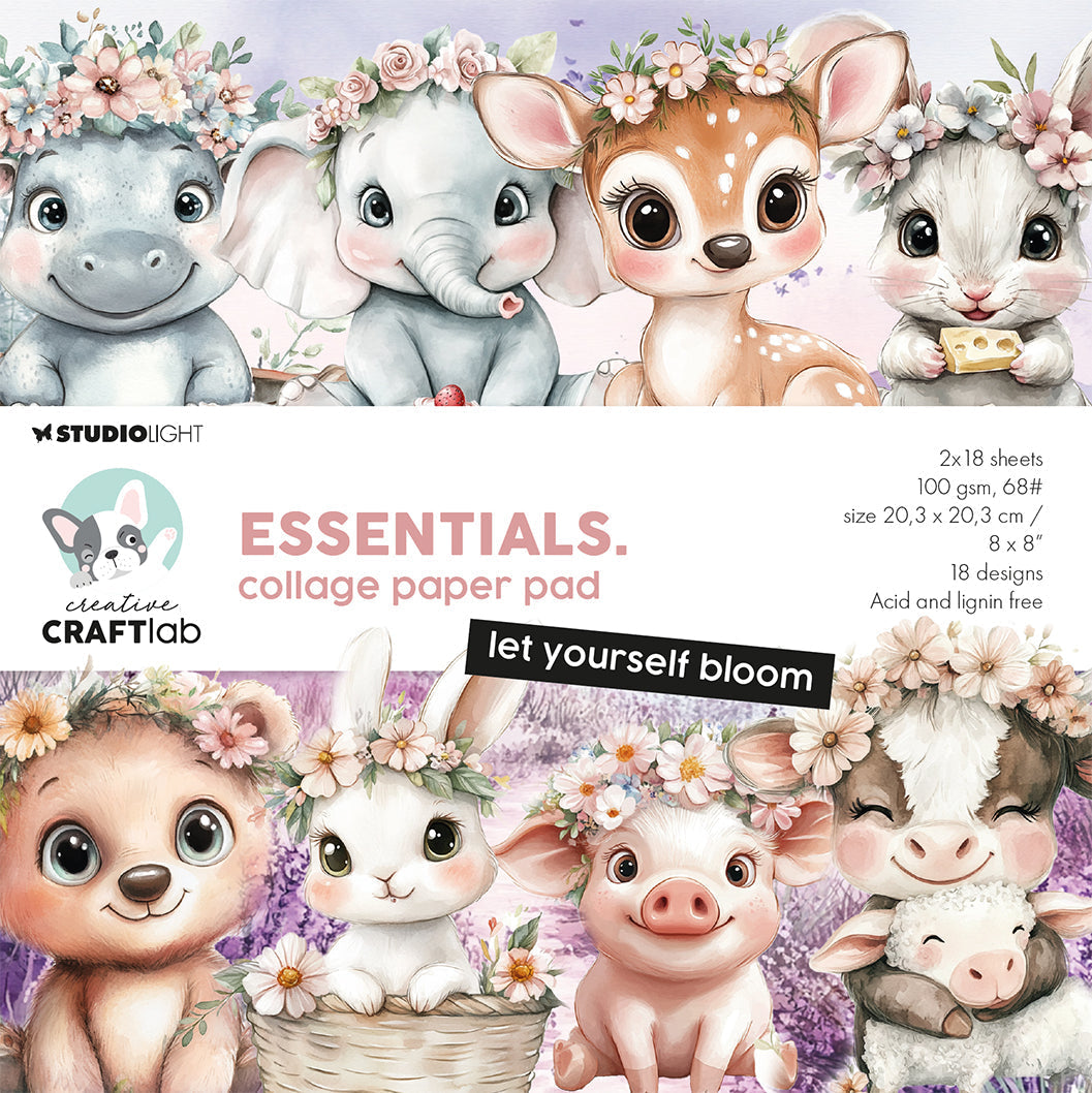 CCL Collage Paper Pad Let Yourself Bloom Essentials 36 Sheets