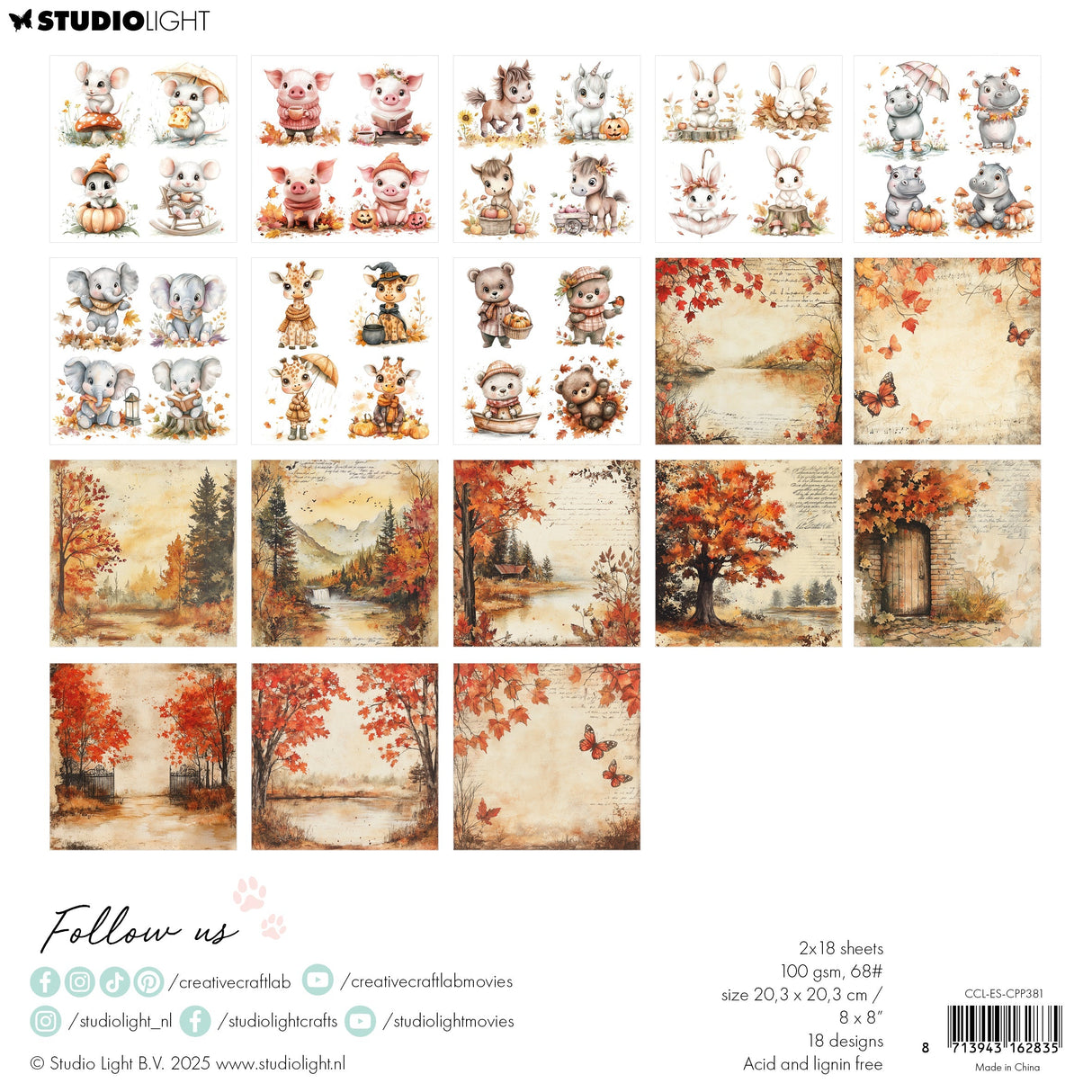 CCL Collage Paper Pad Fall In Love Essentials 36 Sheets