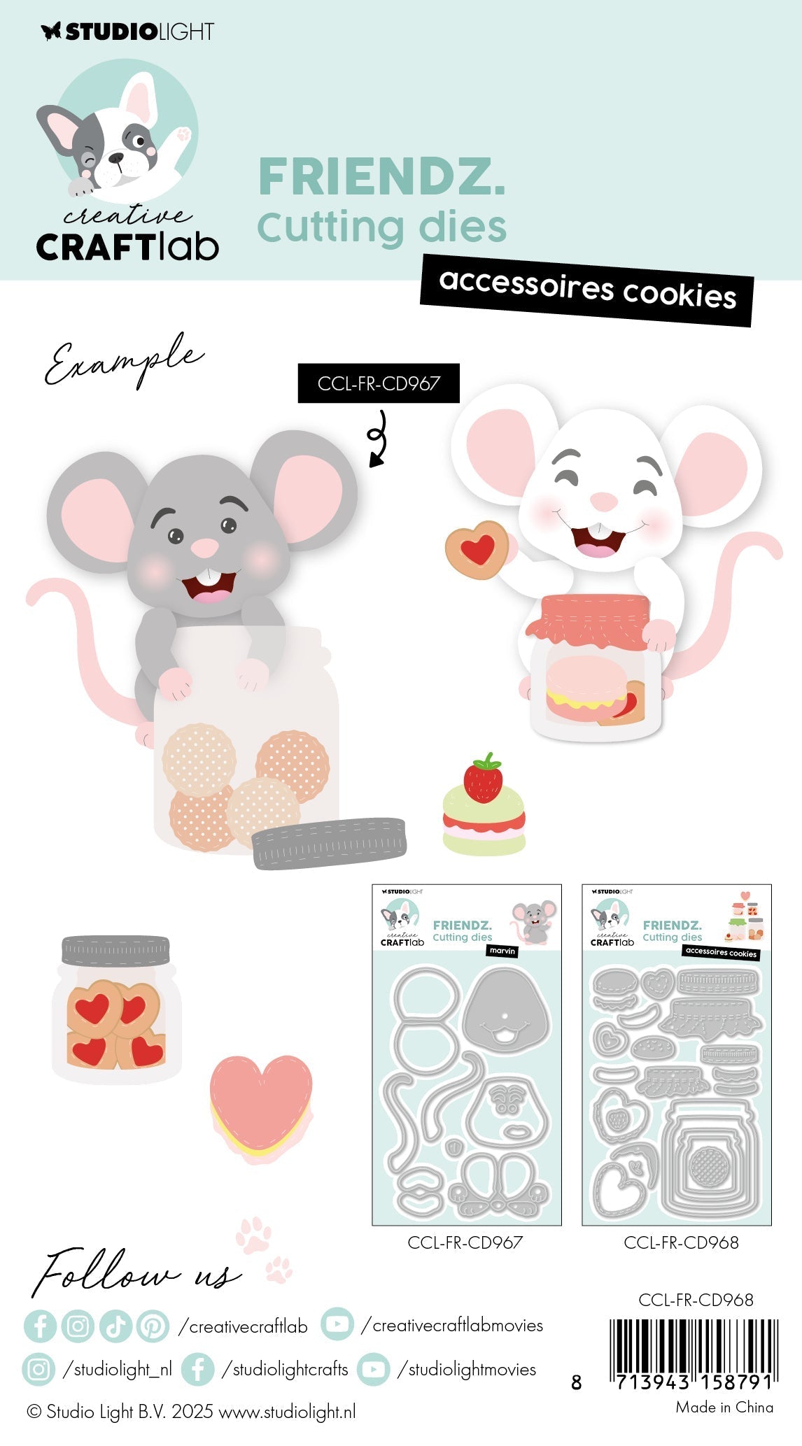 CCL Cutting Die Accessoires Cookies Friendz 23 PC