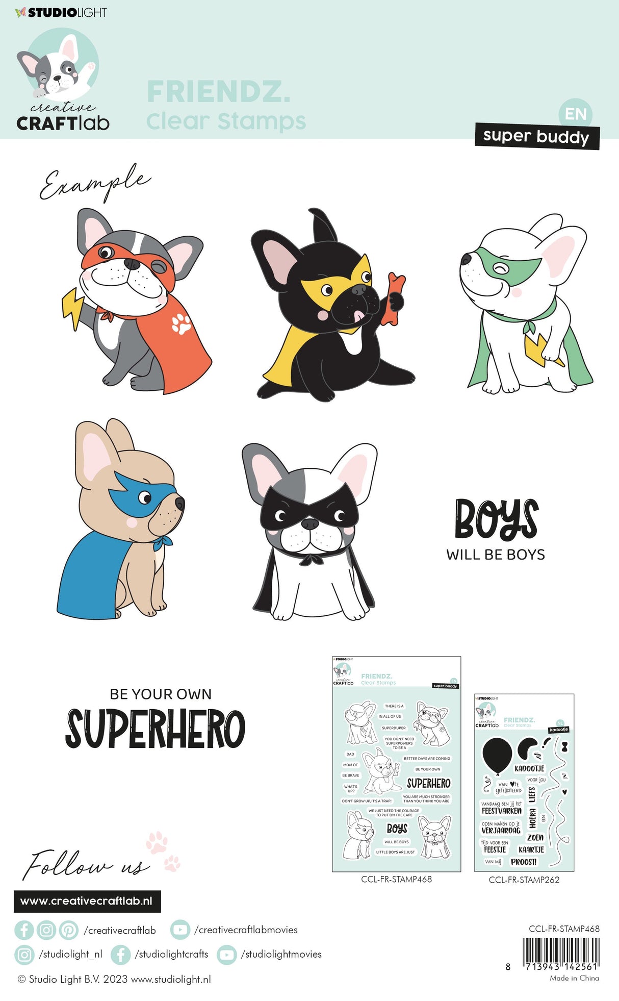 CCL Clear Stamp Superhero Buddy Friendz 195x133x3mm 22 PC nr.468