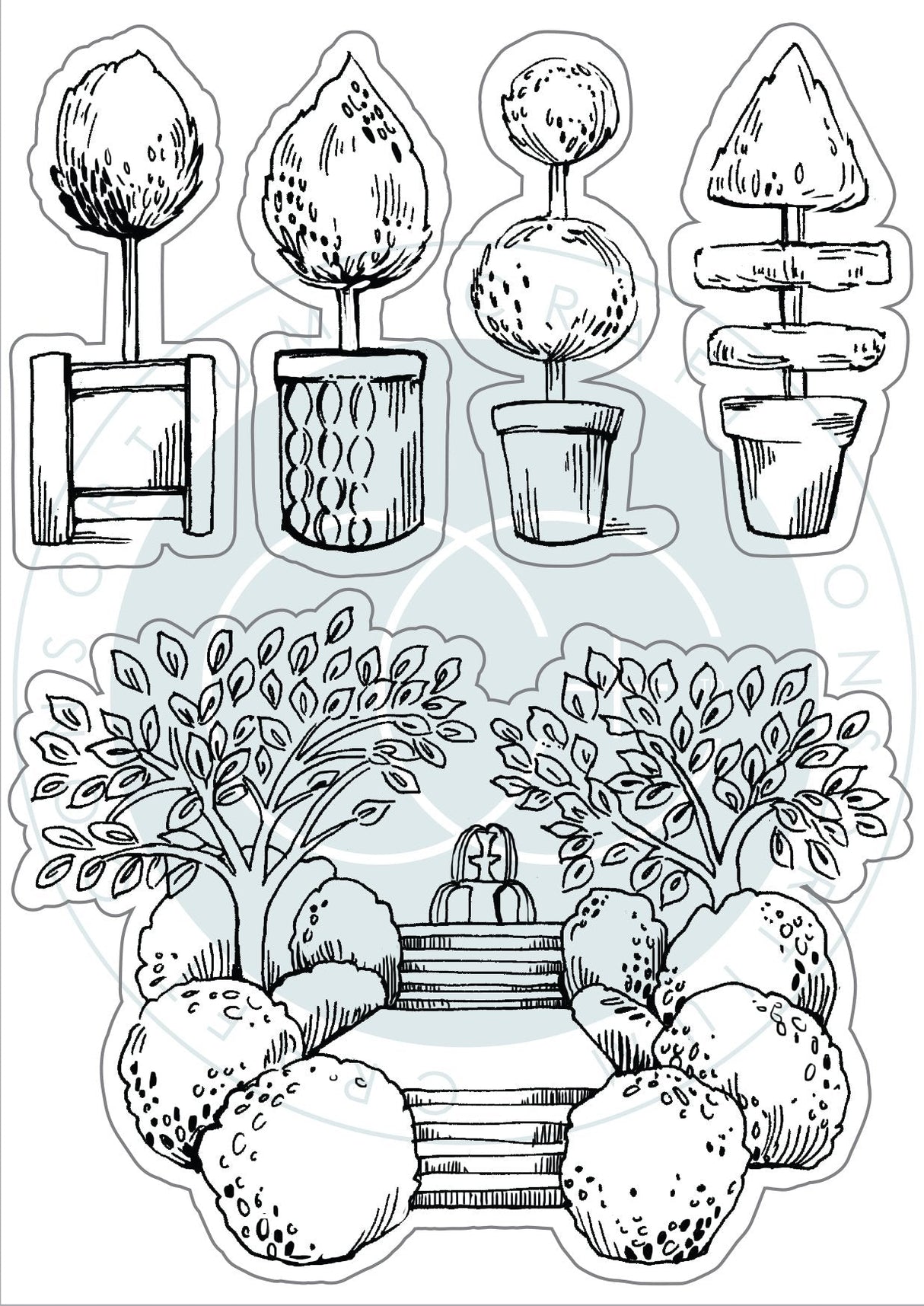 Secret Garden - Stamp Set - Topiary