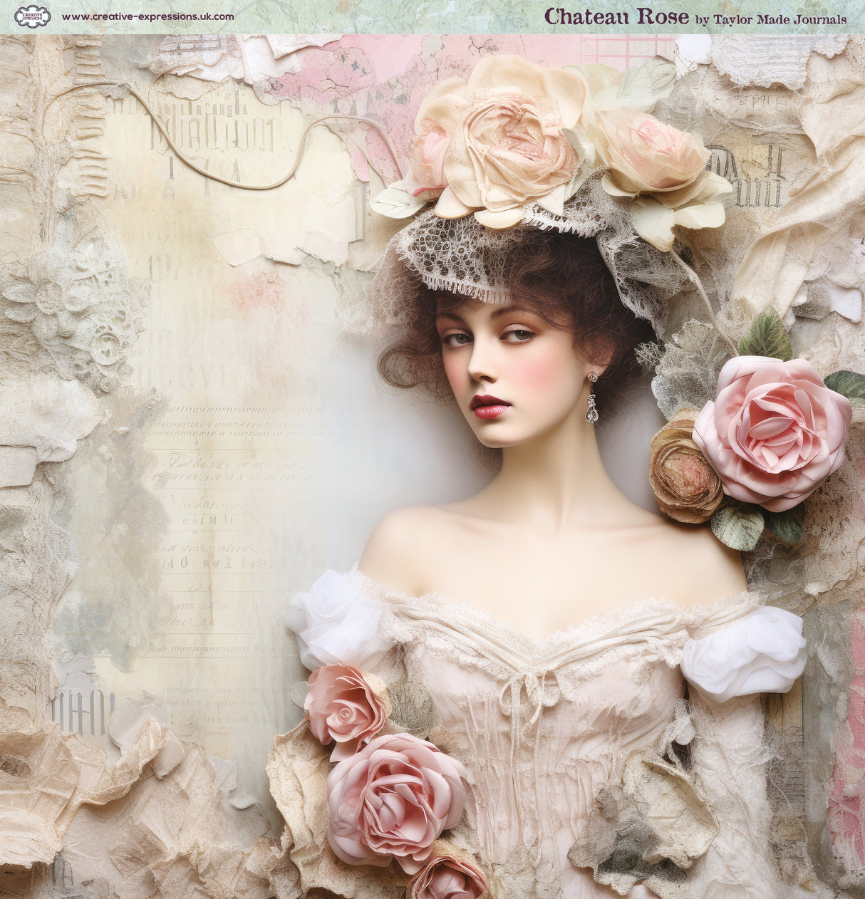 Creative Expressions Taylor Made Journals Chateau Rose 8 in x 8 in Paper Pad