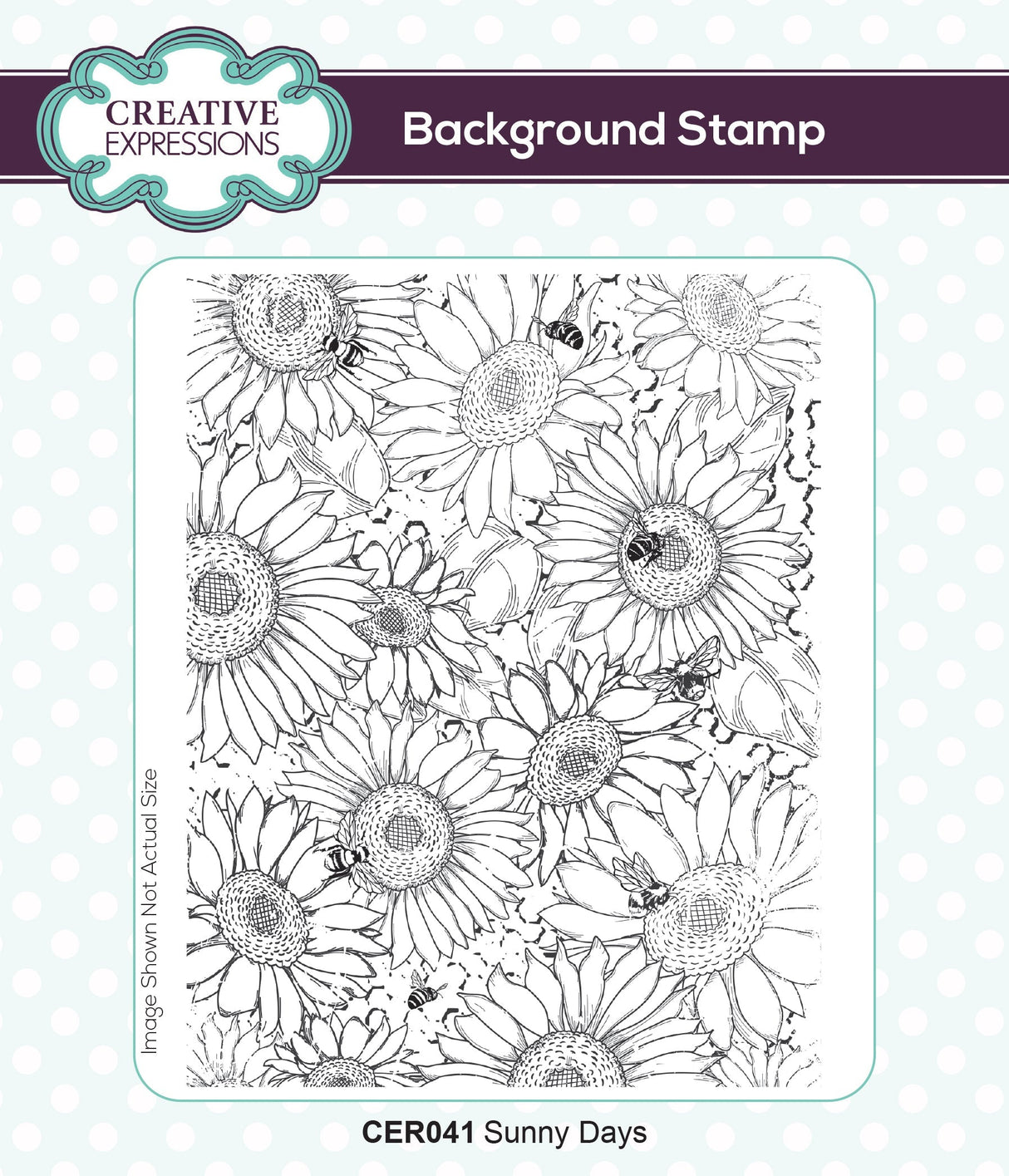 Creative Expressions Sunny Days 5 3/4 in x 4 I/2 in Rubber Stamp