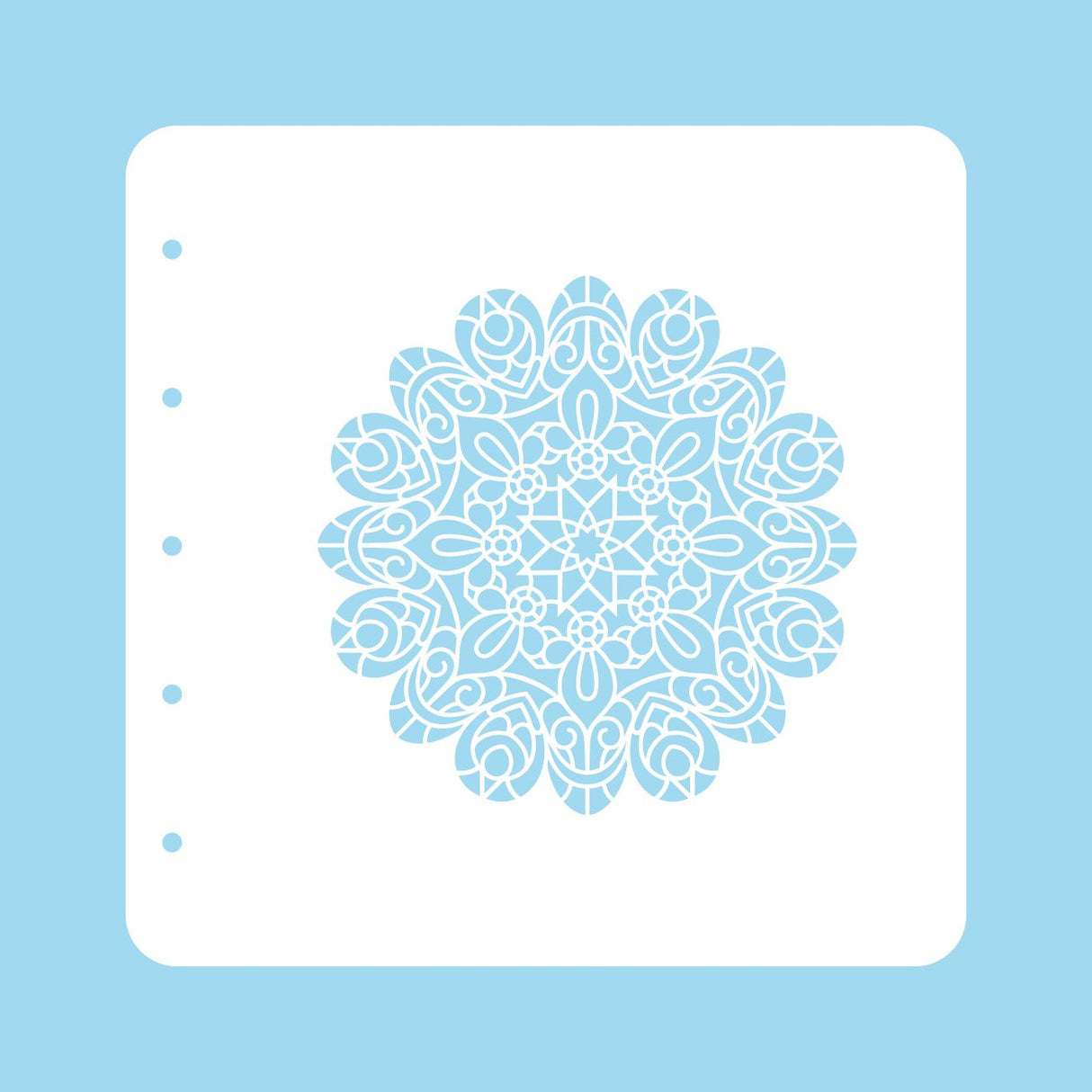 Stencil A6 For Magnetic Colour Set Christmas Time Mandala