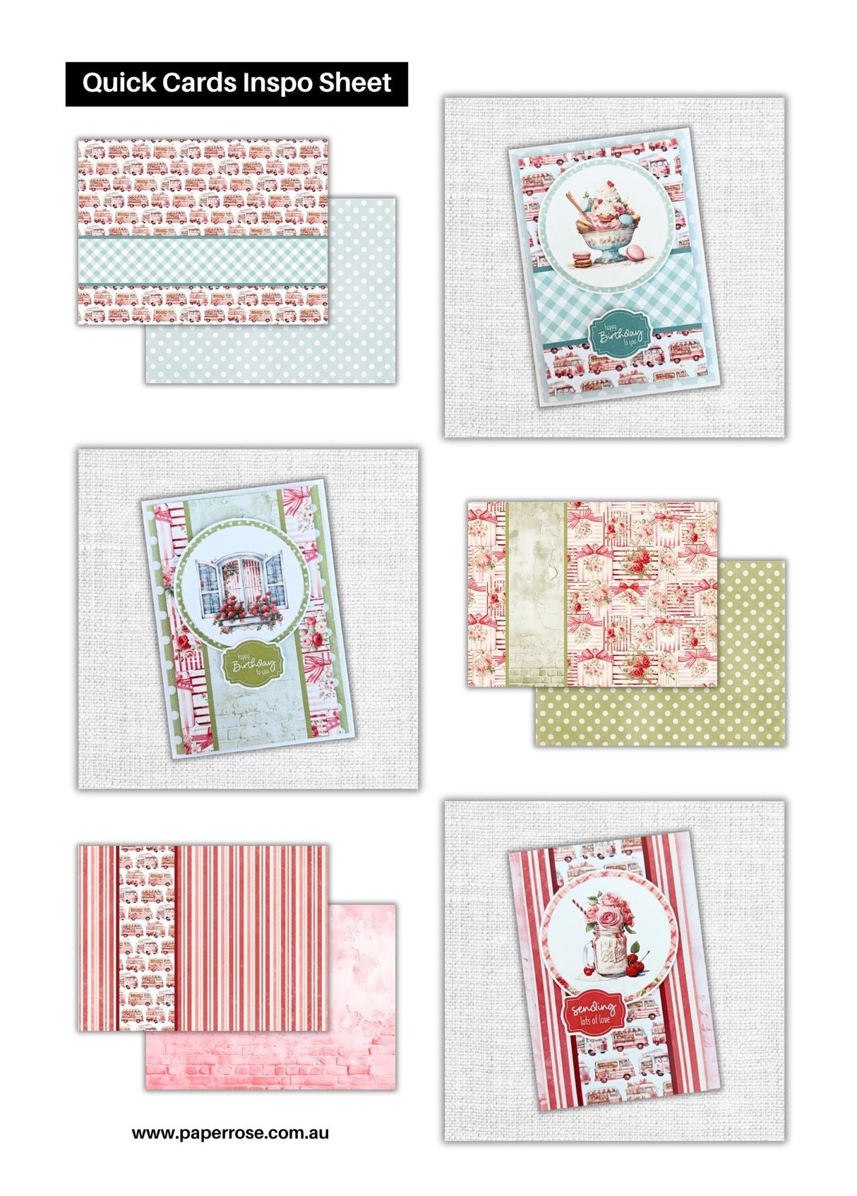 Candy Treats 6x8" Quick Cards Collection 32076