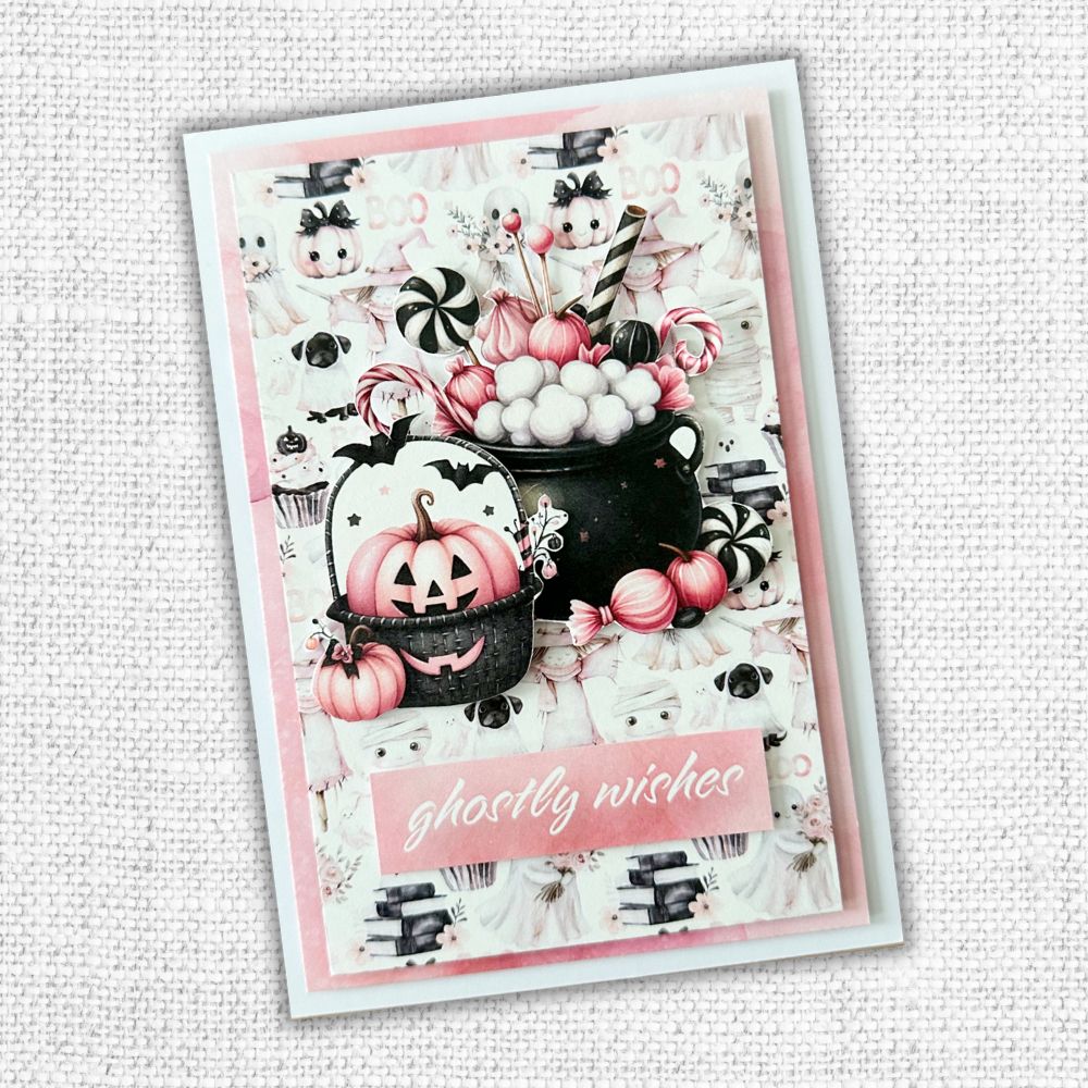 Pink Halloween Embossed Die Cuts 32790