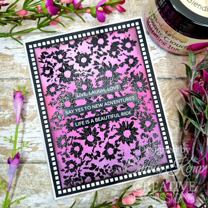 Creative Expressions Chamomile Cascade 5 1/2 in x 3 3/4 in Pre-Cut Rubber Stamp
