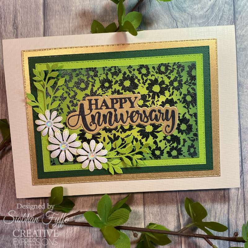 Creative Expressions Chamomile Cascade 5 1/2 in x 3 3/4 in Pre-Cut Rubber Stamp