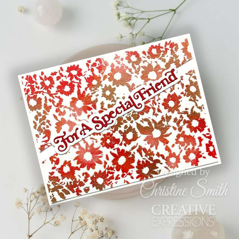 Creative Expressions Chamomile Cascade 5 1/2 in x 3 3/4 in Pre-Cut Rubber Stamp