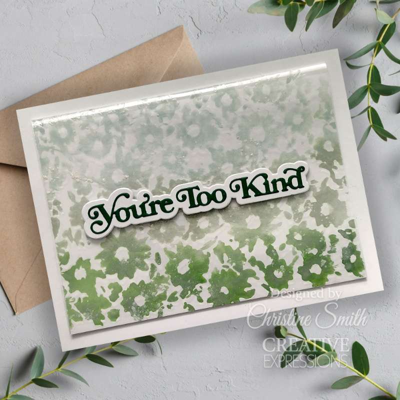 Creative Expressions Chamomile Cascade 5 1/2 in x 3 3/4 in Pre-Cut Rubber Stamp