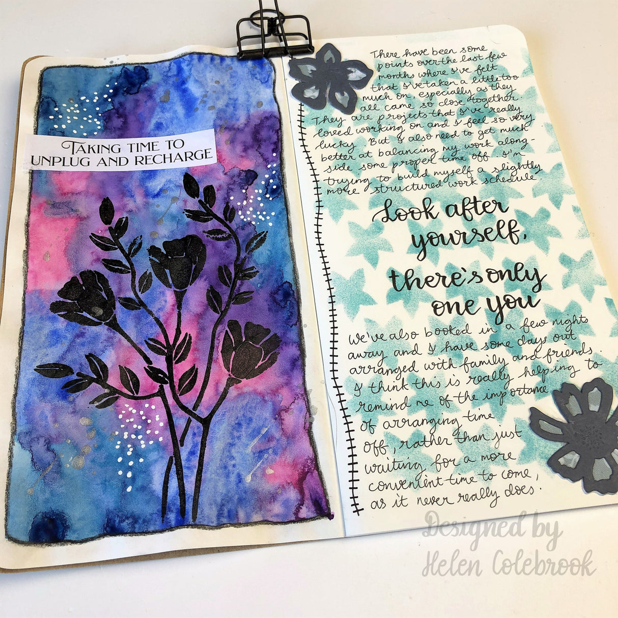 Creative Expressions Helen Colebrook Floral Daydream 7 in x 5 in Stencil