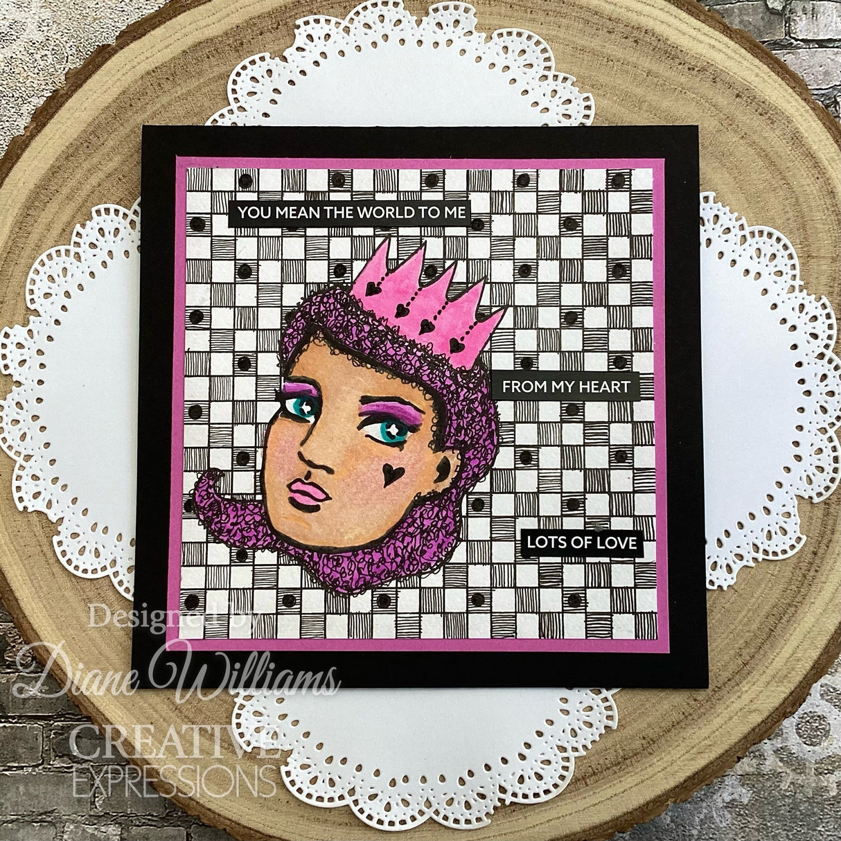 Creative Expressions Jane Davenport SideChick 7 in x 7 in Stencil