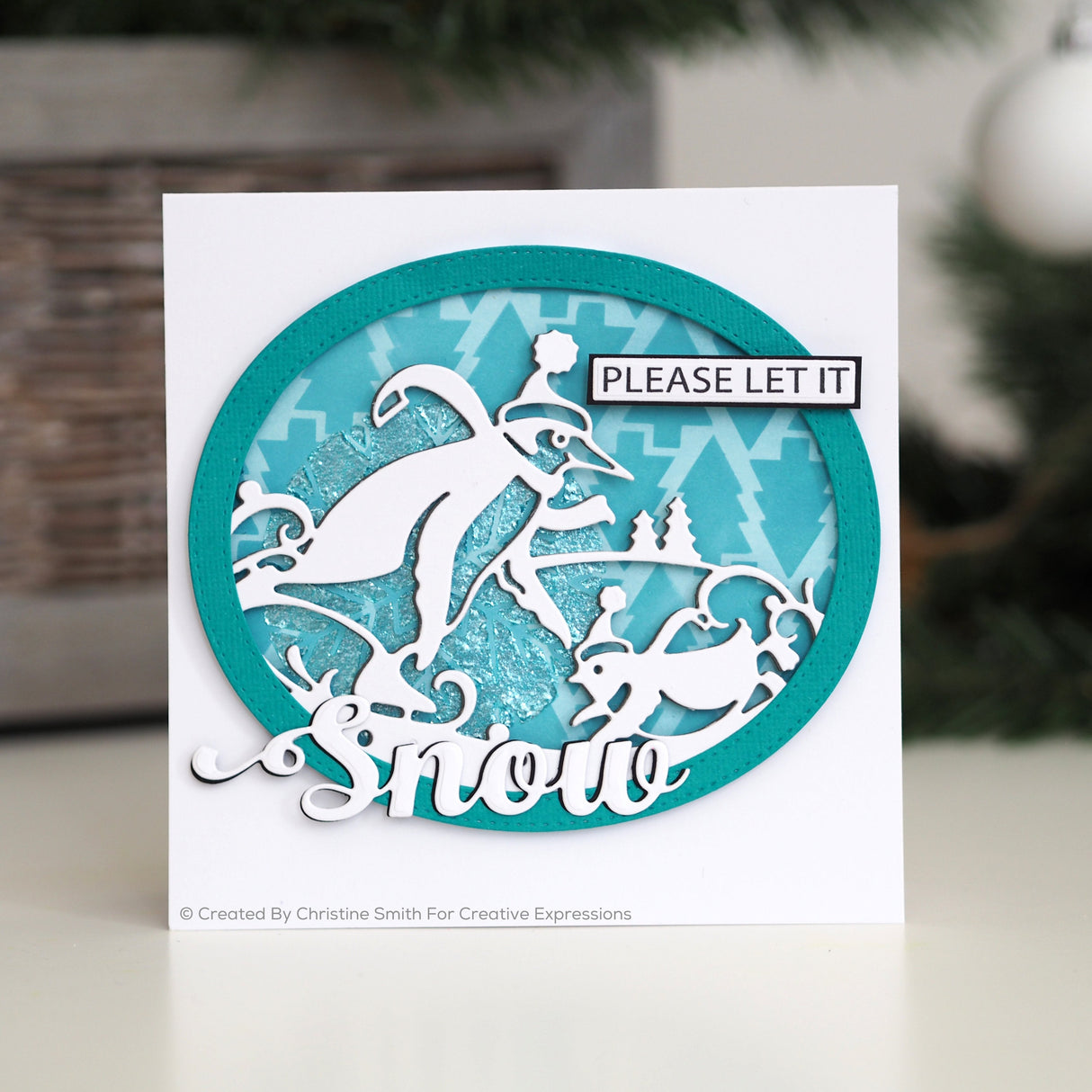 Creative Expressions Paper Cuts Edger Penguins Sledding Craft Die