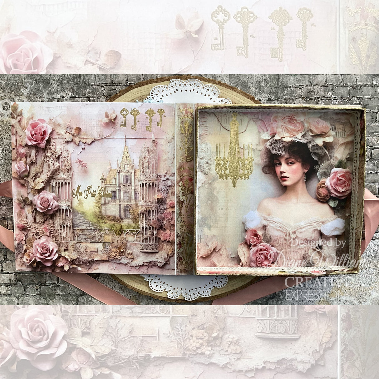 Creative Expressions Taylor Made Journals Chateau Rose 8 in x 8 in Paper Pad