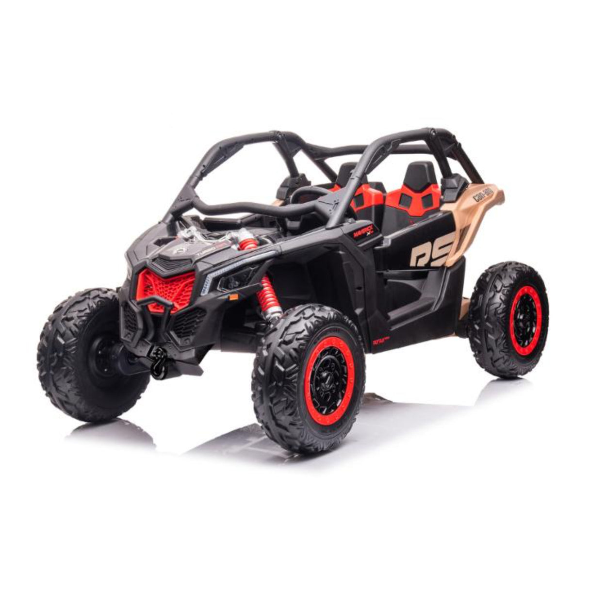 2x24V Can-Am Maverick RS Performance Edition 4x4 2-Seater Ride-On UTV W/ Rubber Wheels, Double Battery Pack, Music Player & RC