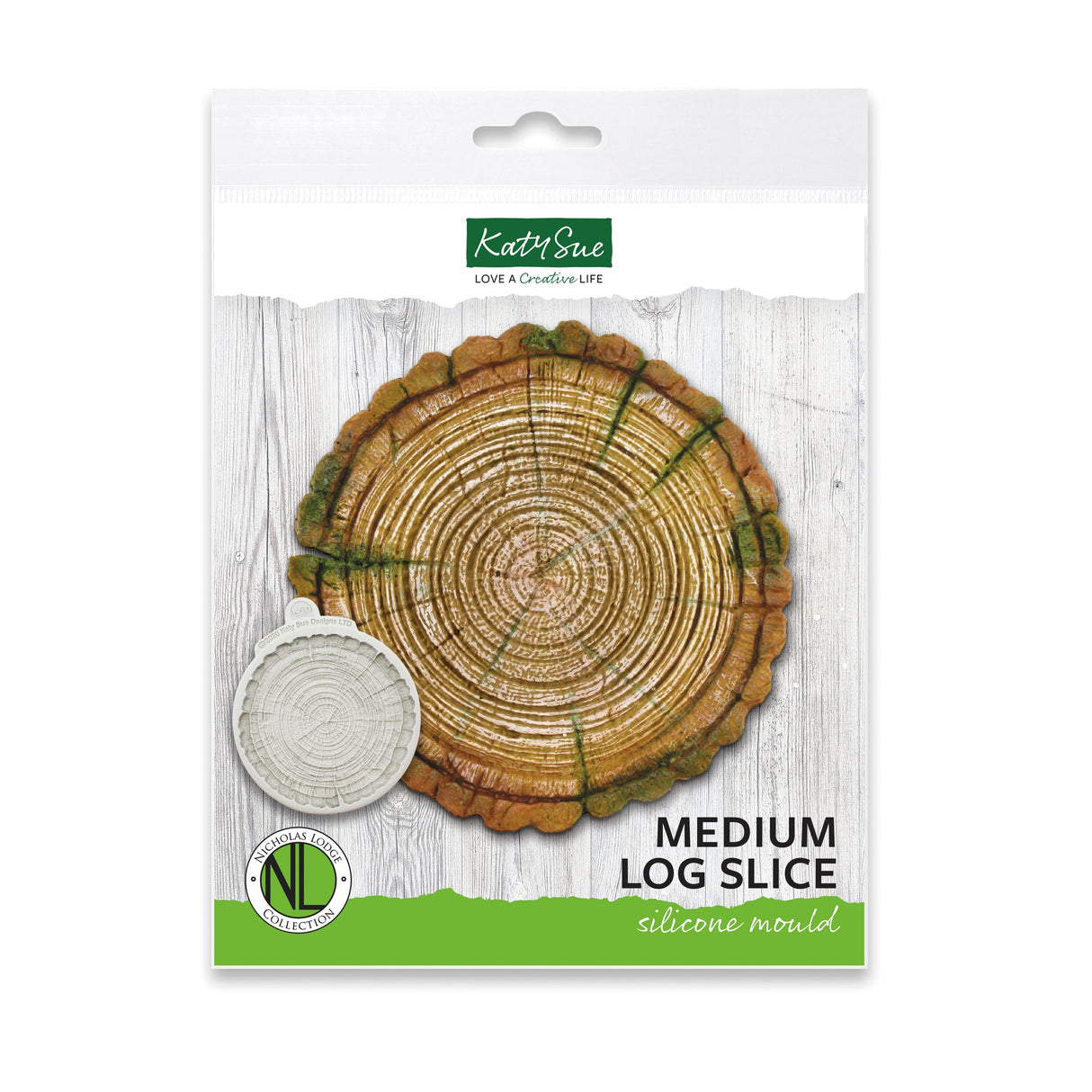 Flower Pro Medium Log Slice Silicone Mould