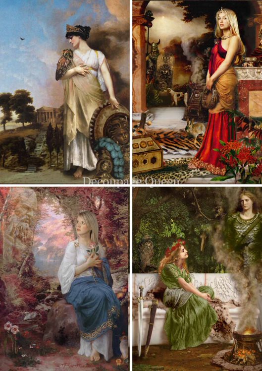 HDJ Women of Mythology A4 Rice Paper - 5 Sheets