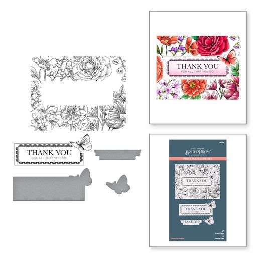 Butterfly Garden Press Plate & Die Set from the BetterPress Collection