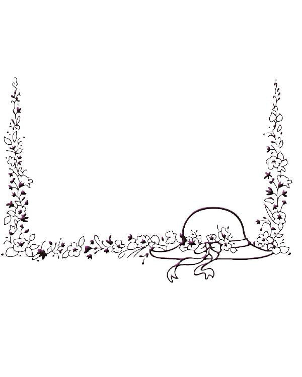 Embossing Folder - Floral Melody (Hat) Size 5 x 7