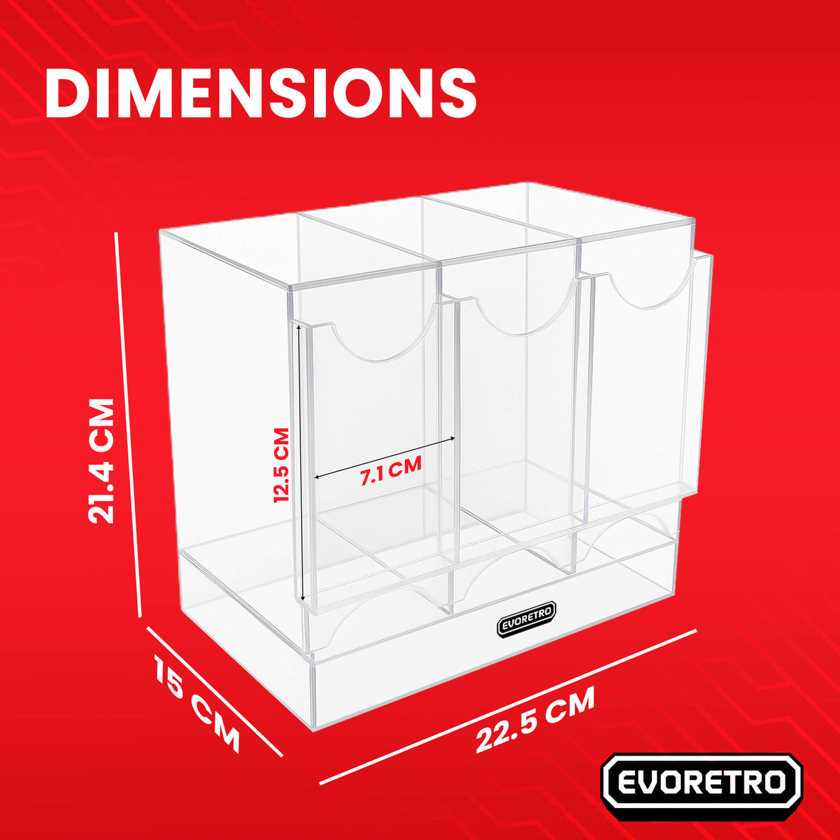 Acrylic Display Stand for Booster DispenserPacks – Retail Counter Unit with Top Shelf