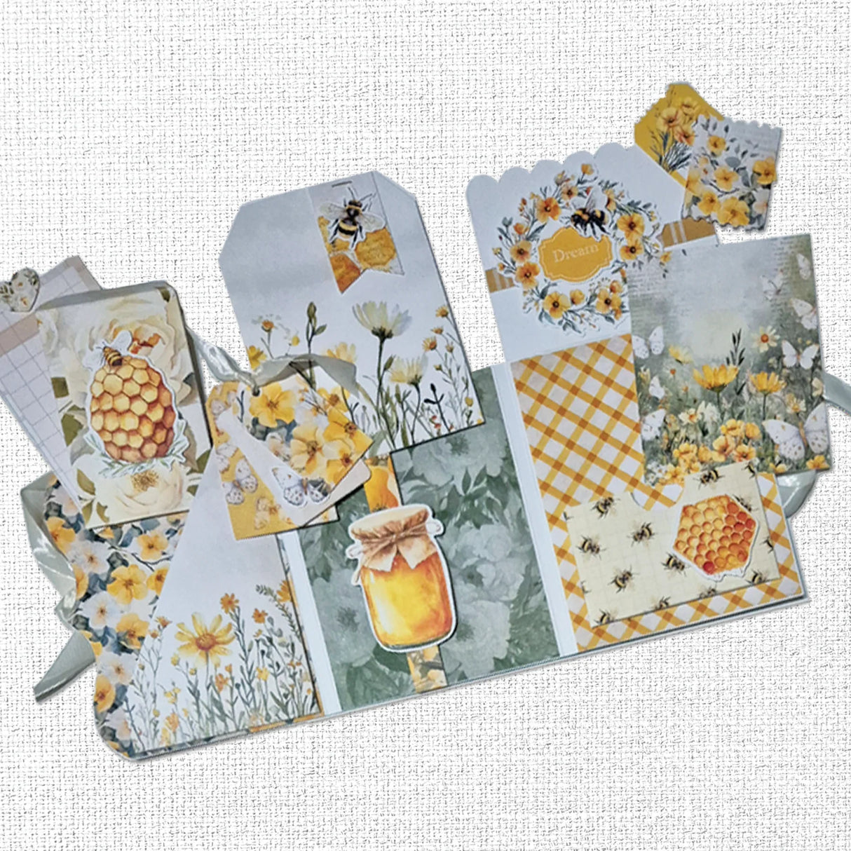 Bees and Butterflies 8.5" x 11" Mini Junk Journal Folio Kit 35013