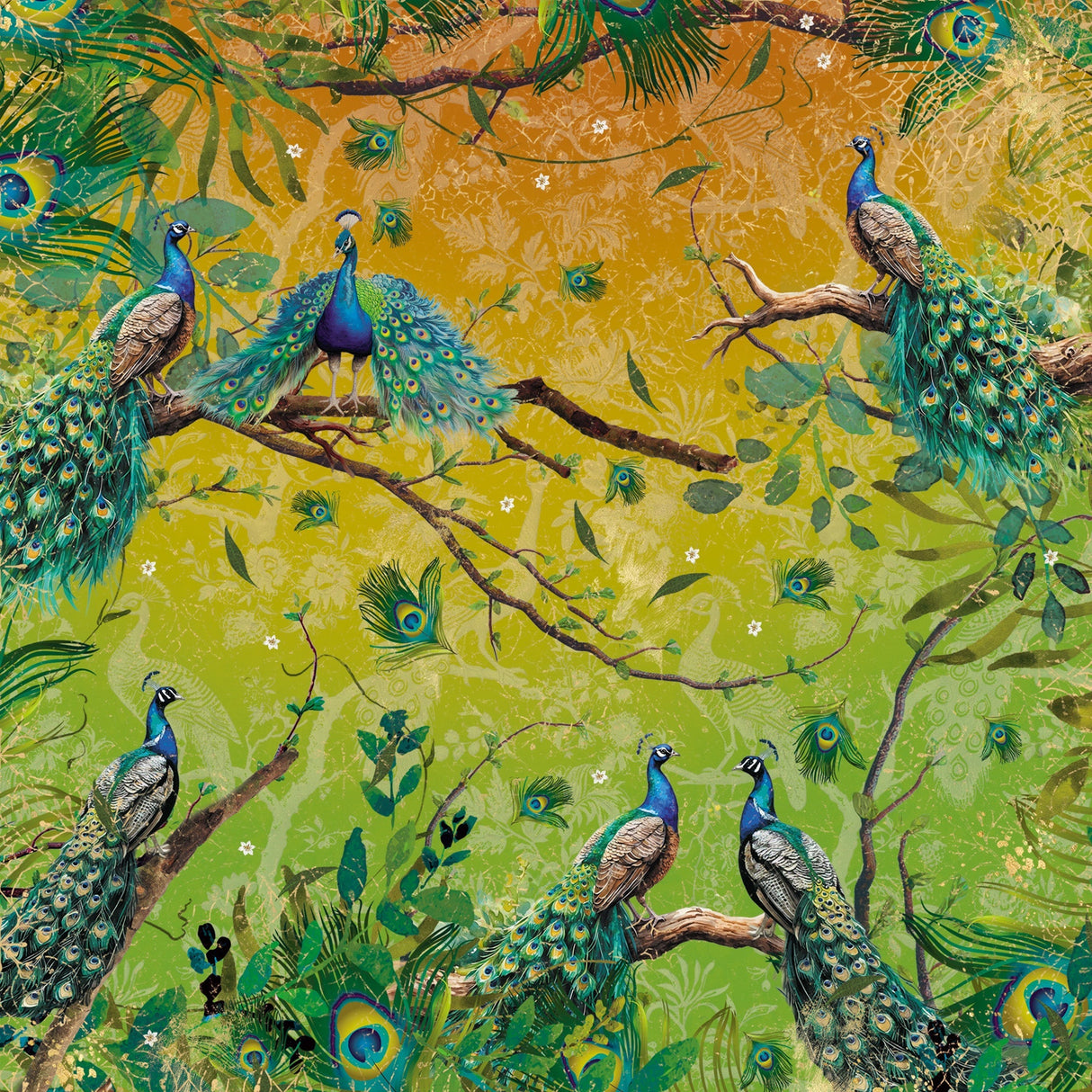 Graceful Plumes Paper Pad 12”x12”