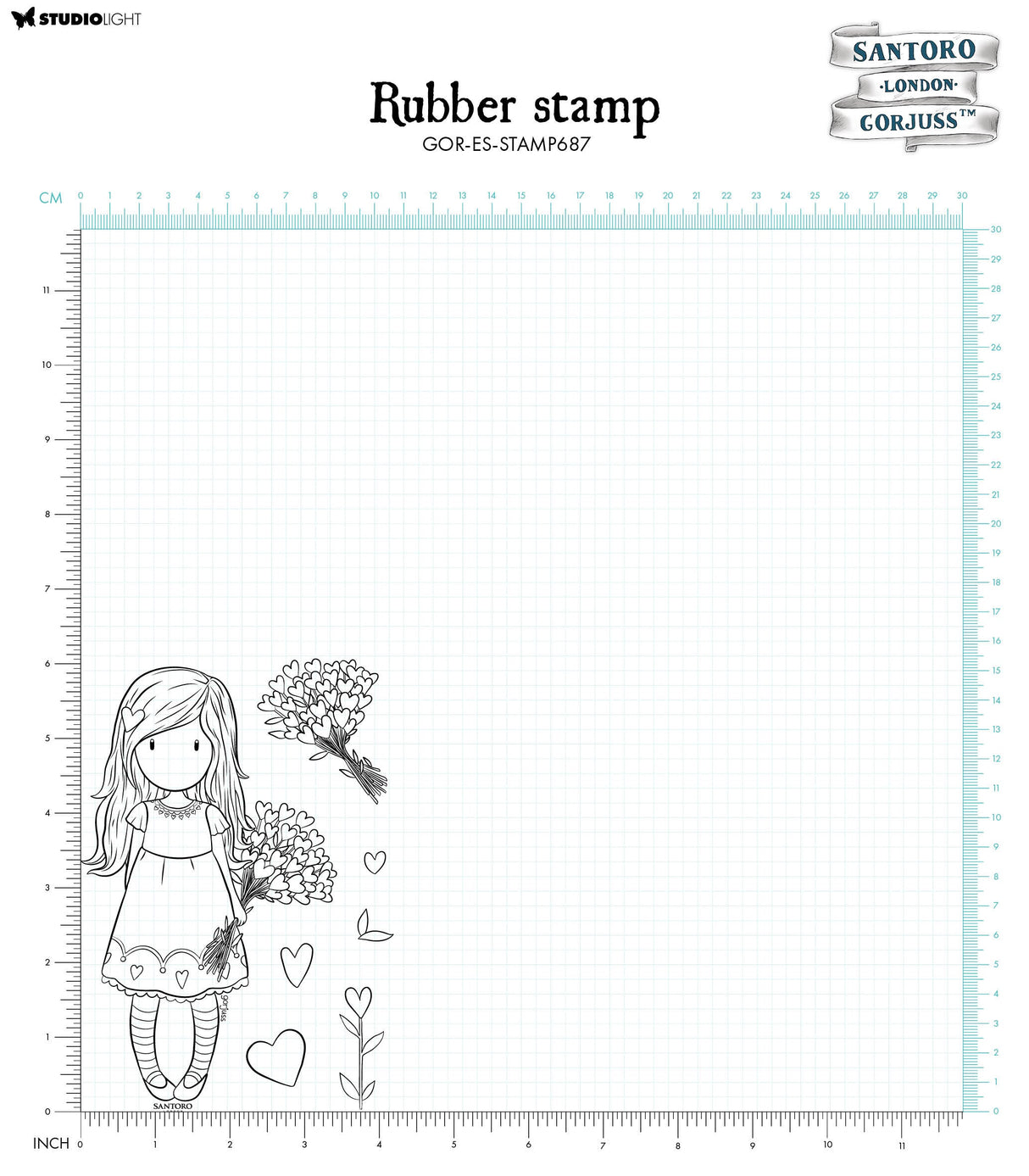 SAN Cling Stamp Love Grows Gorjuss Essentials 7 PC