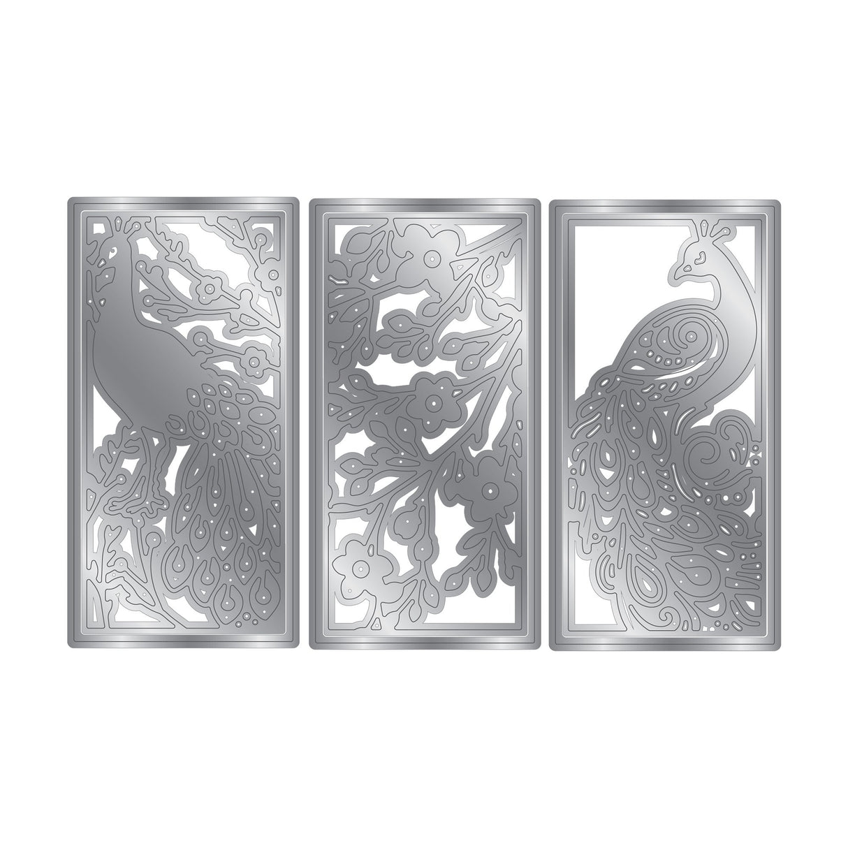 Graceful Plumes Metal Die Create-a-Card - Beauty & Elegance