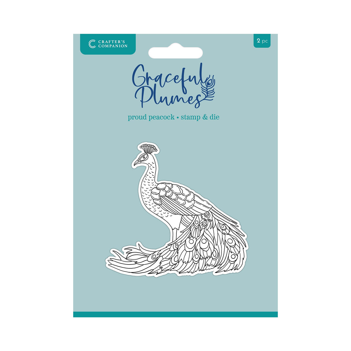 Graceful Plumes Stamp & Die - Proud Peacock