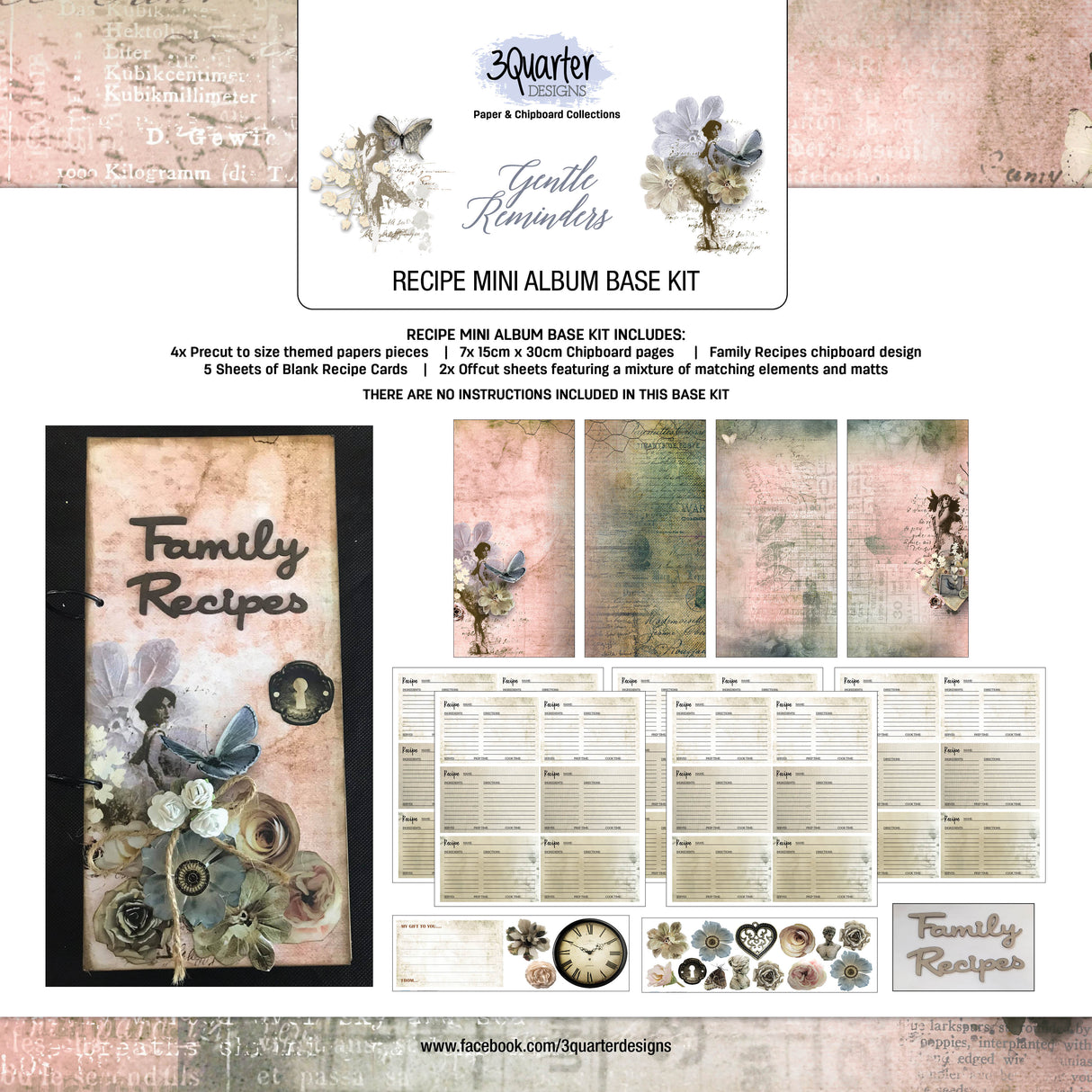 3Quarter Designs Gentle Reminders Mini Album Base Kit