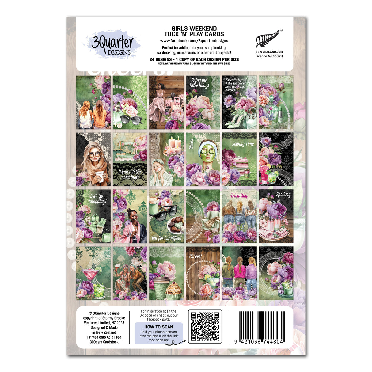 3Quarter Designs Girls Weekend - Tuck N Play Cards